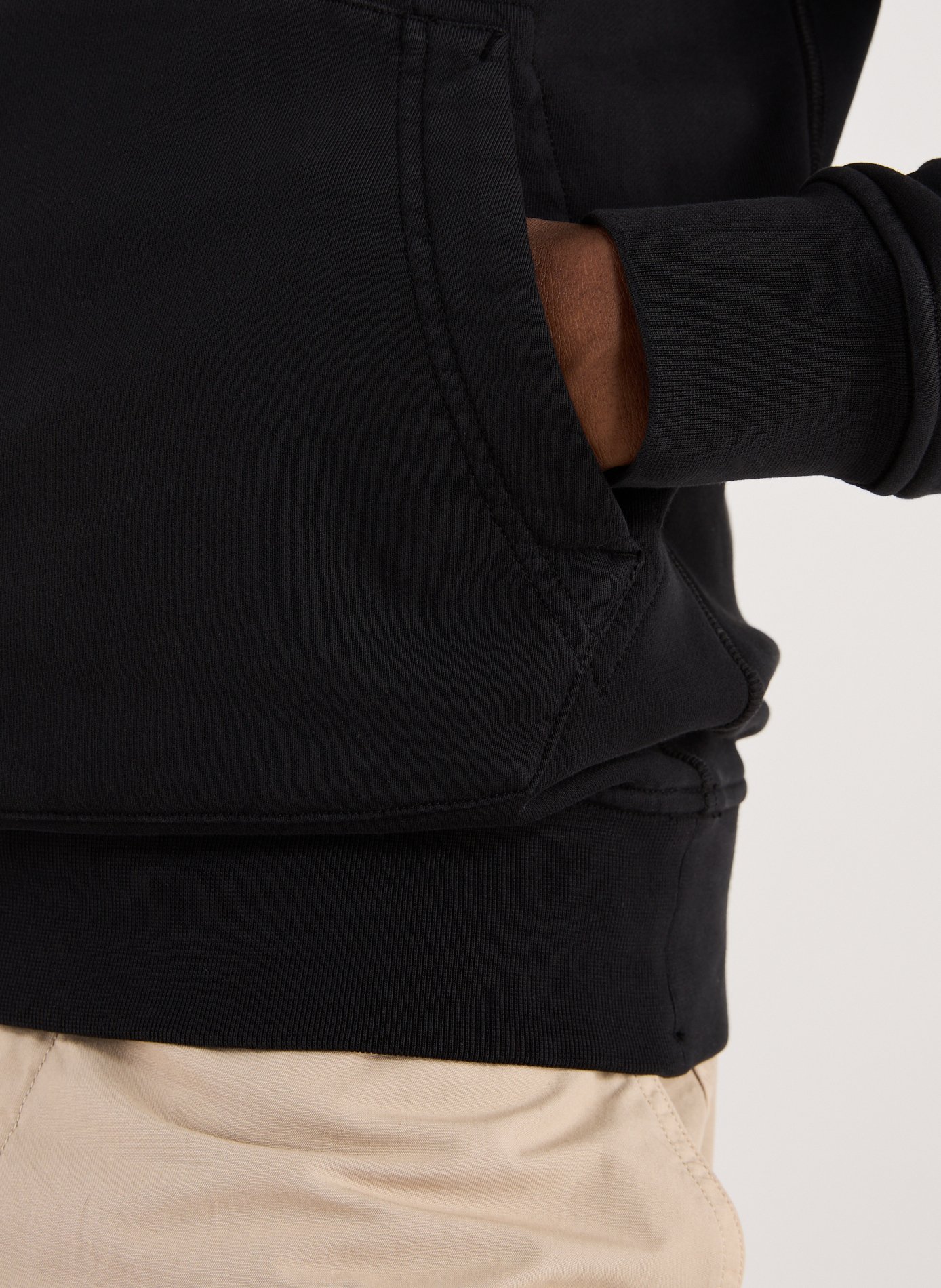 Cotton Hooded Sweatshirt STONE ISLAND Black