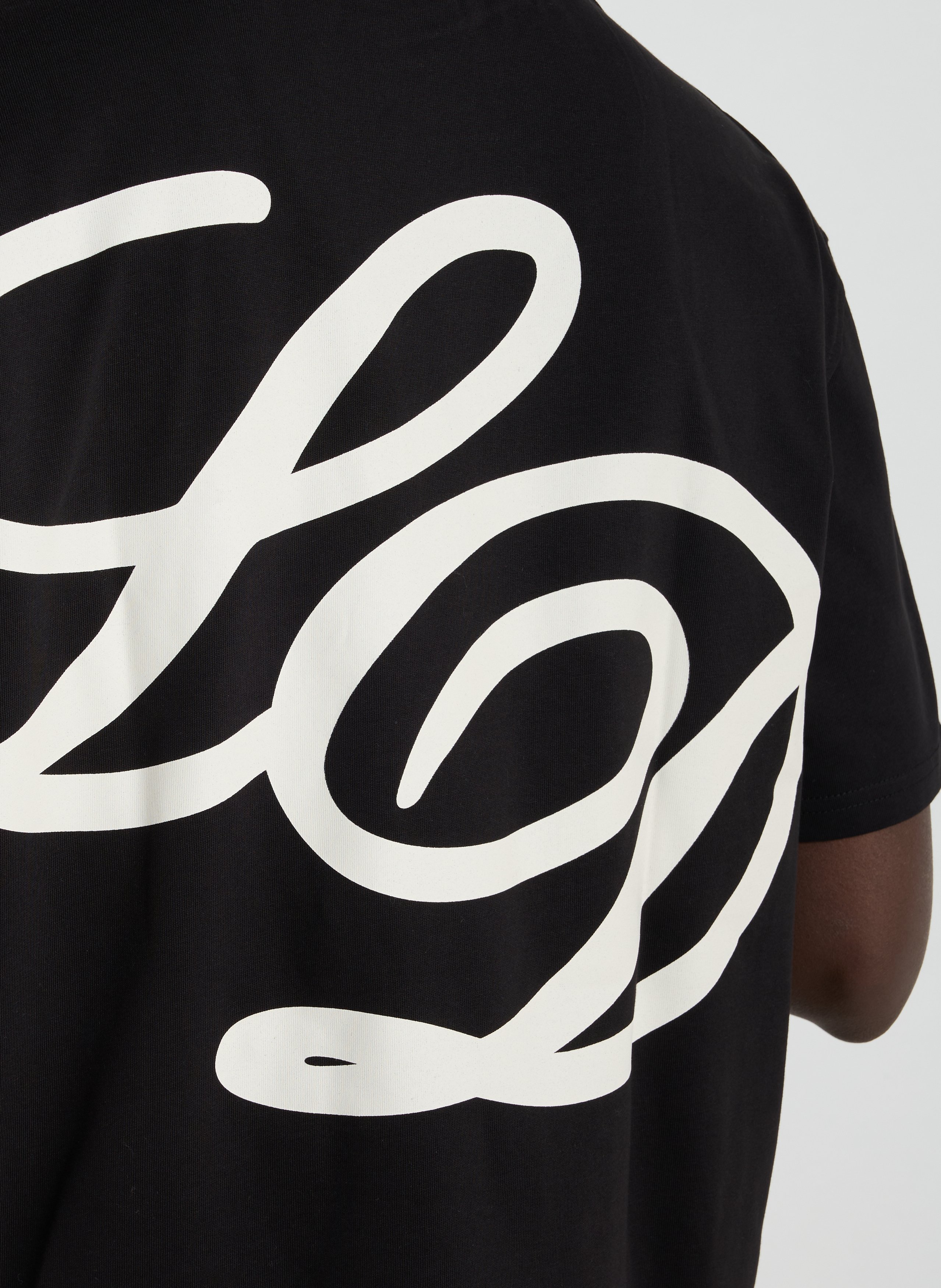 T-shirt à imprimé en coton LES DEUX Noir