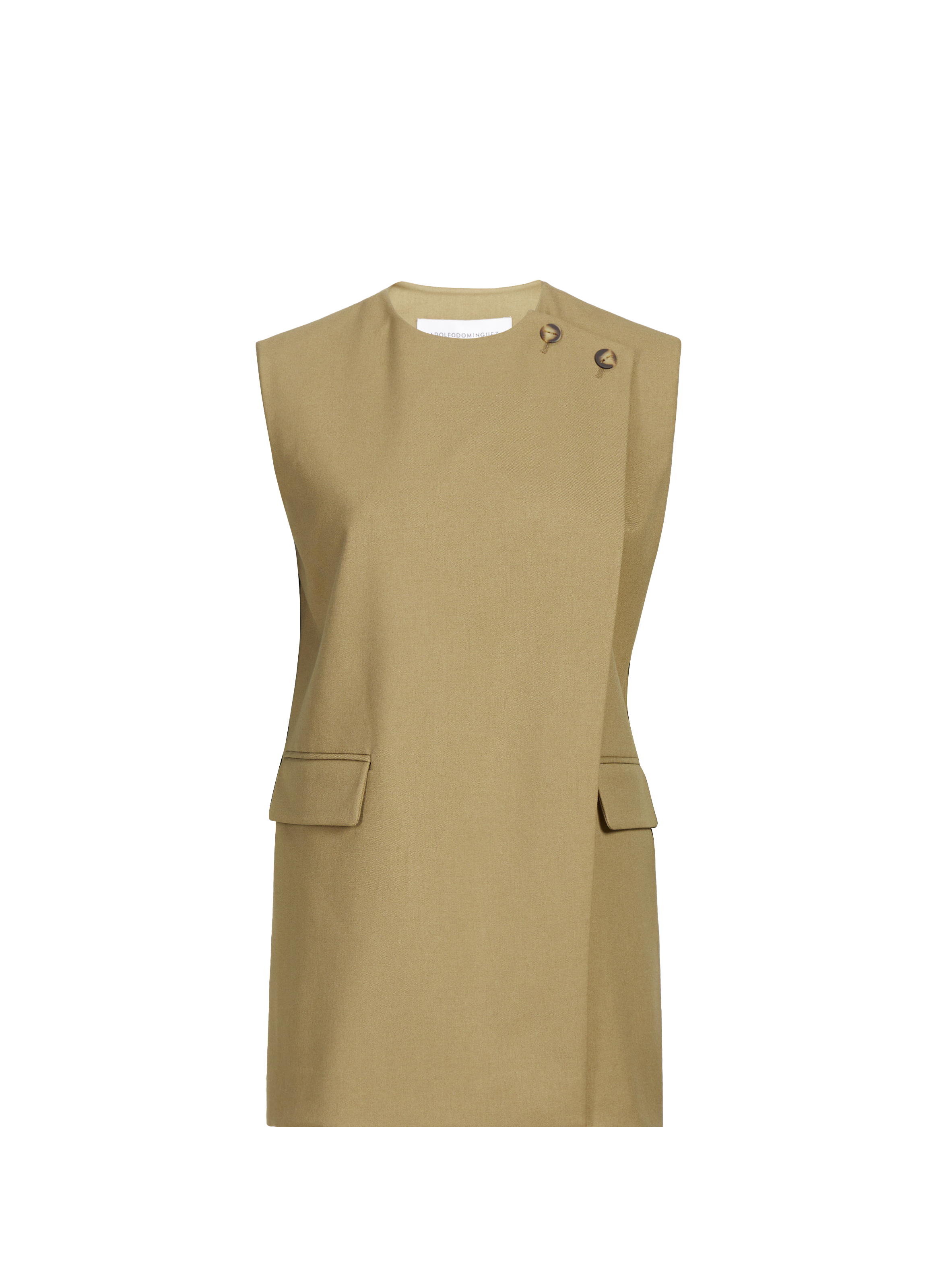 ADOLFO DOMINGUEZ sleeveless straight vest Green