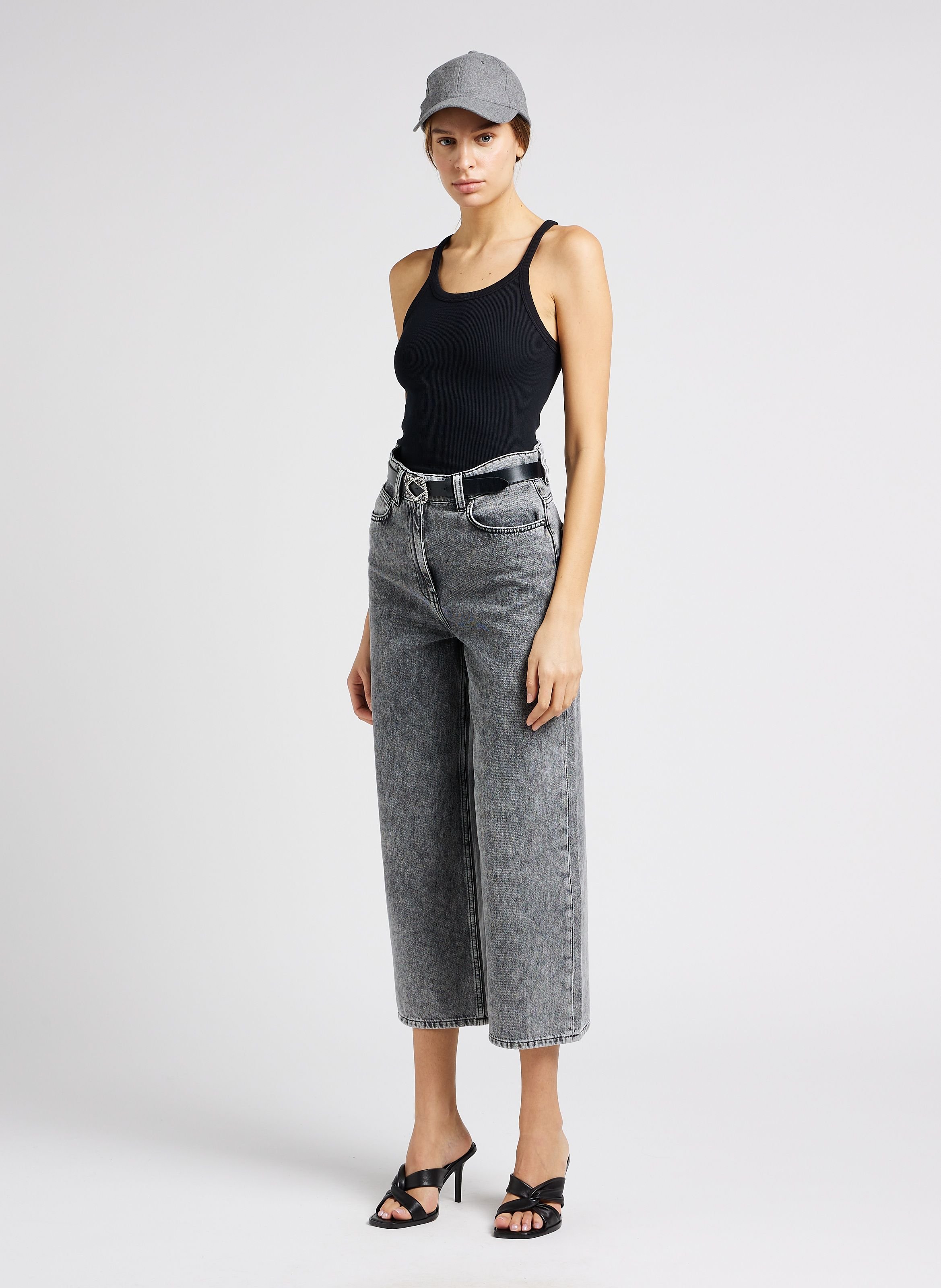 Débardeur col rond en coton mélangé palisso IRO Noir