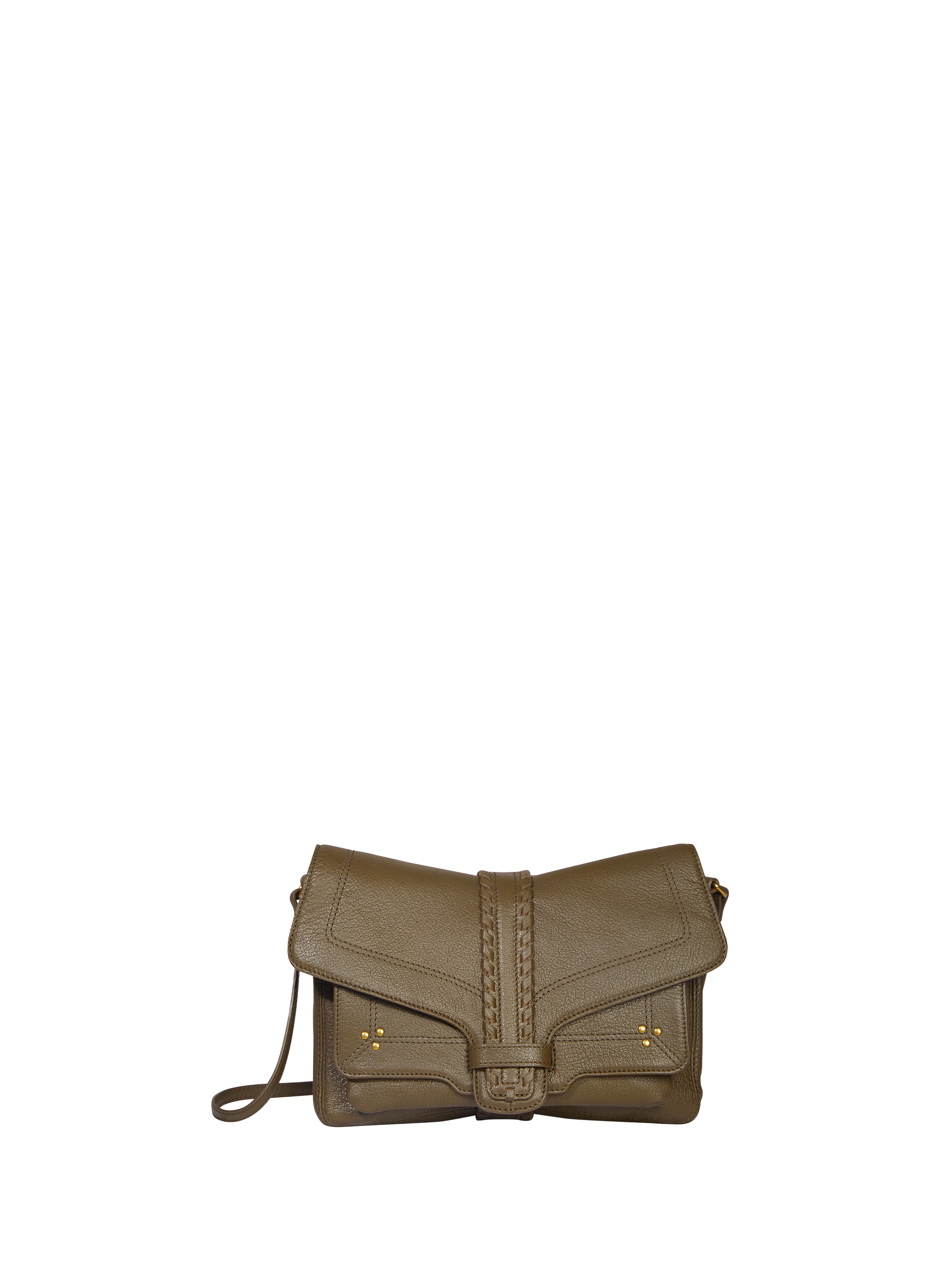 Harry M lamb leather shoulder bag JÉRÔME DREYFUSS Khaki