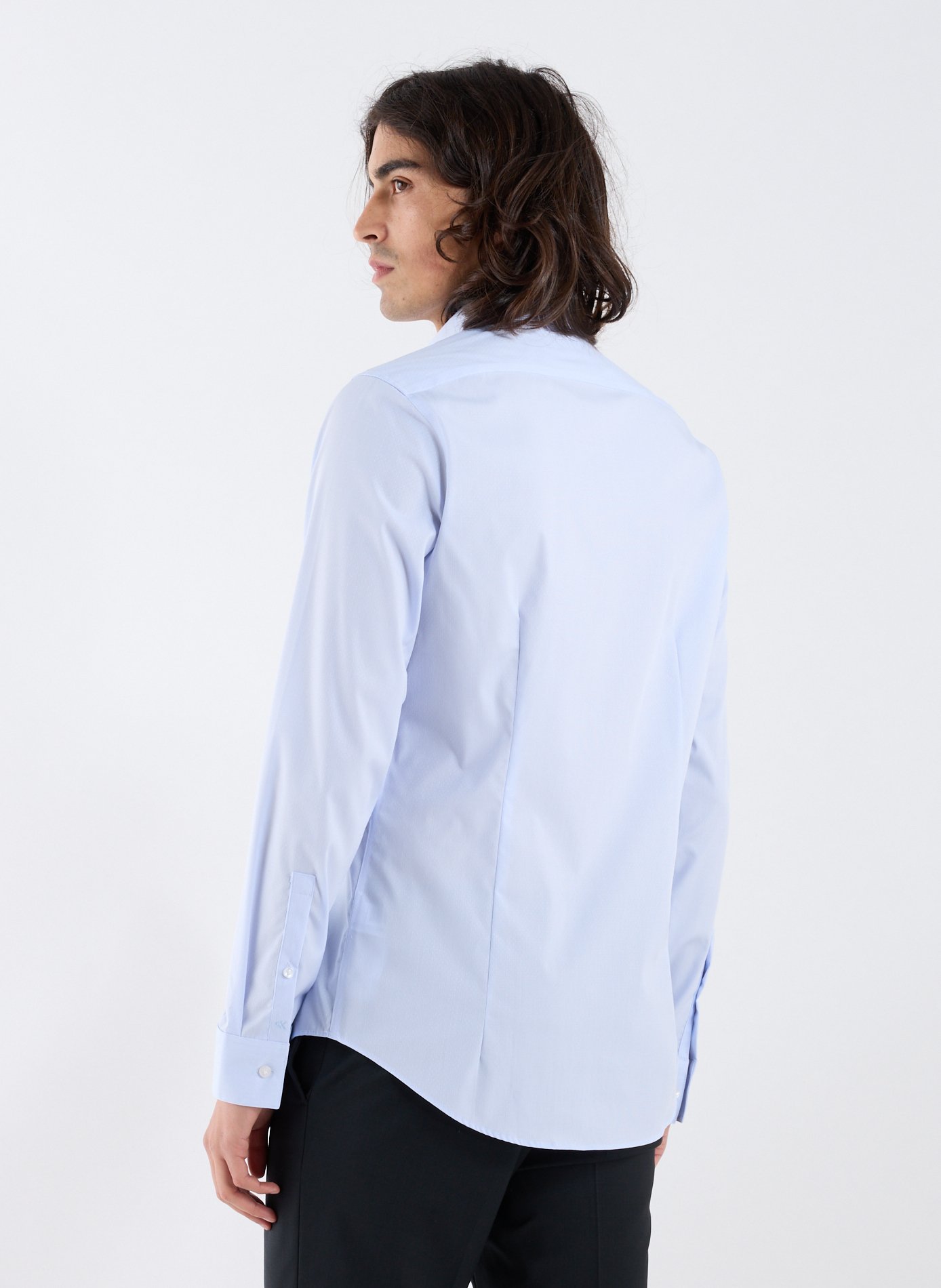 Chemise slim en coton mélangé CALVIN KLEIN Bleu