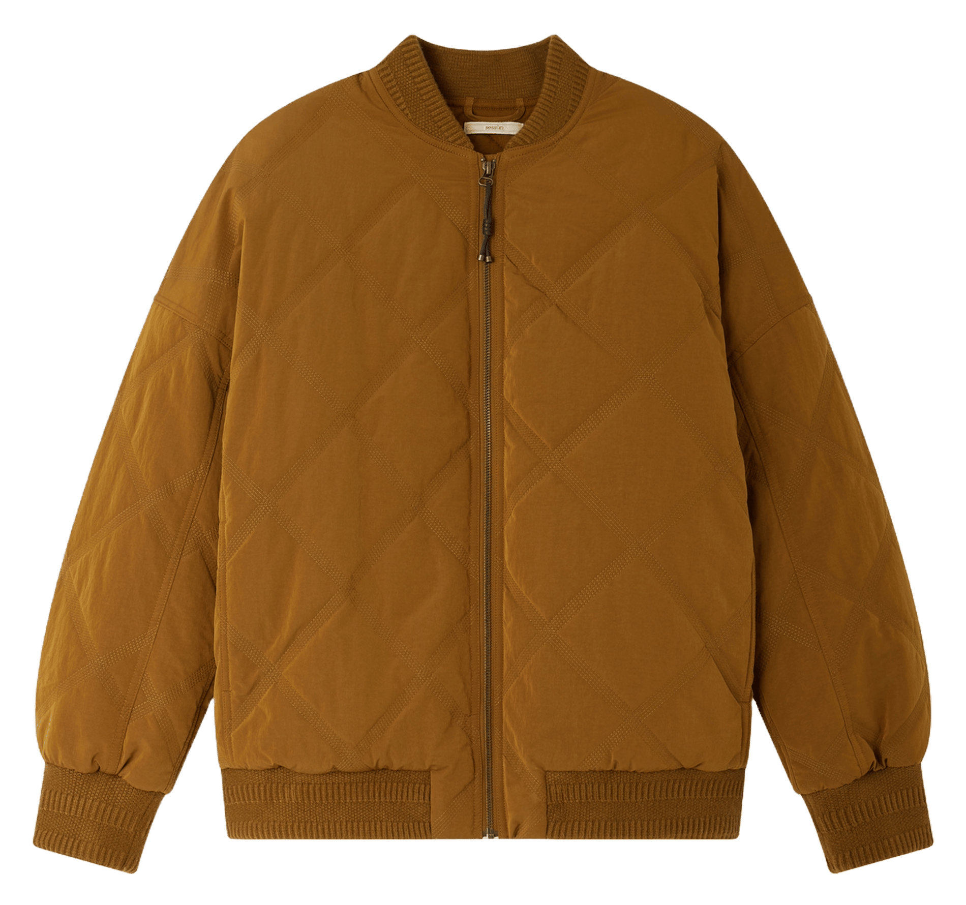 Blouson col teddy oversize matelassé coal river SESSUN Marron