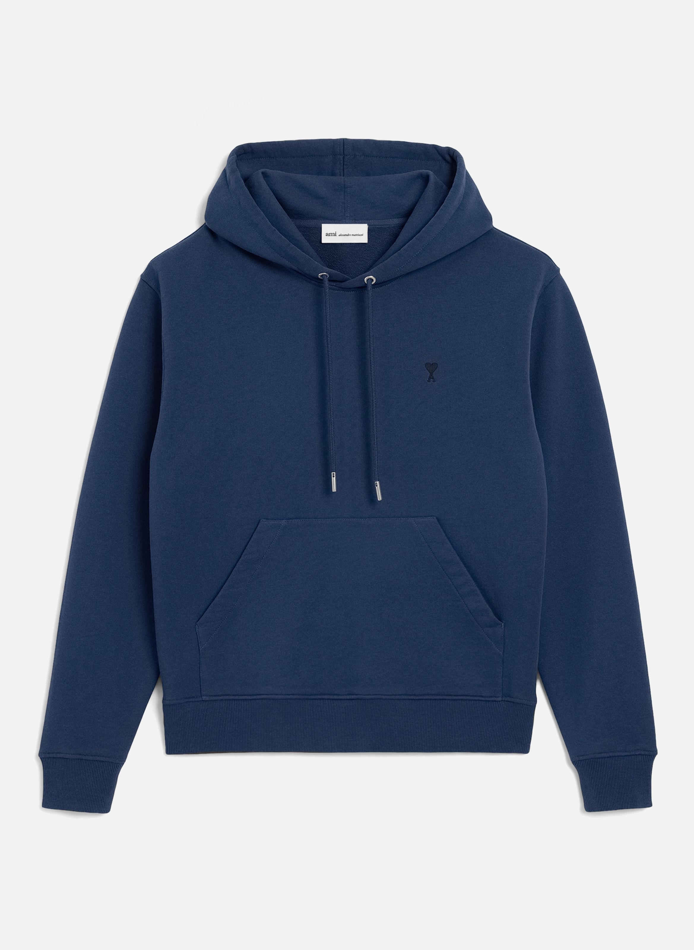 Hoodie ami de coeur en coton AMI PARIS Bleu