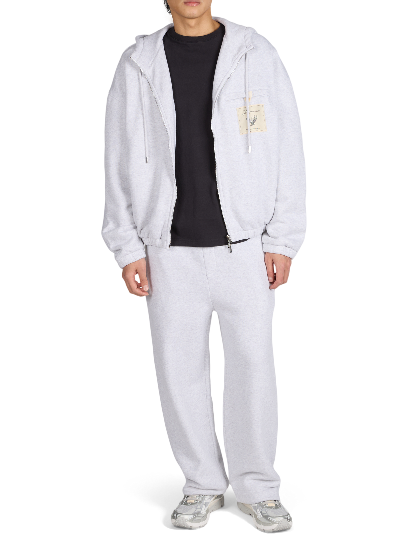 Oversized zip-up Torneo sweatshirt in cotton JACQUEMUS Grey