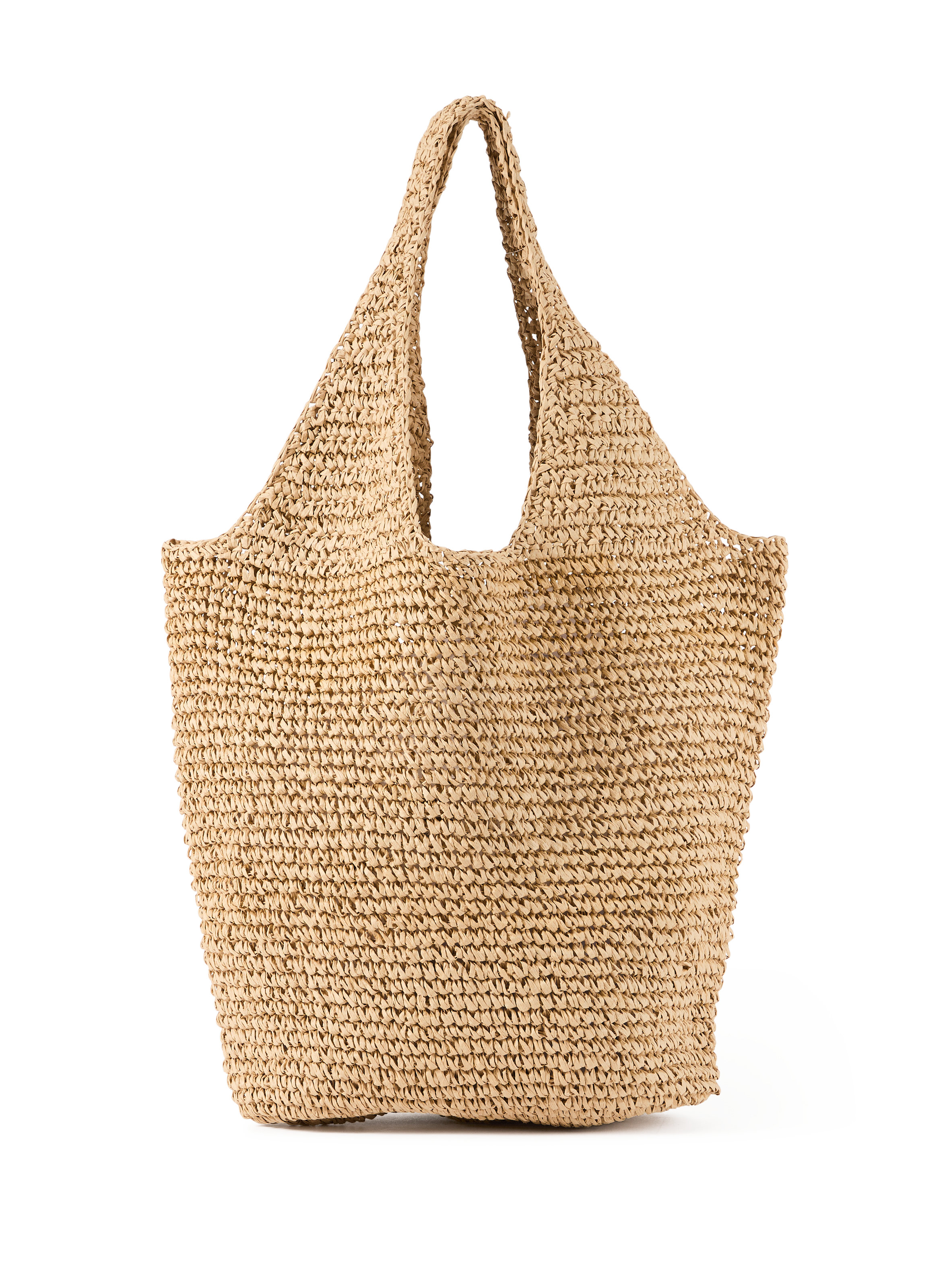 Sac cabas en raphia AU PRINTEMPS PARIS Beige