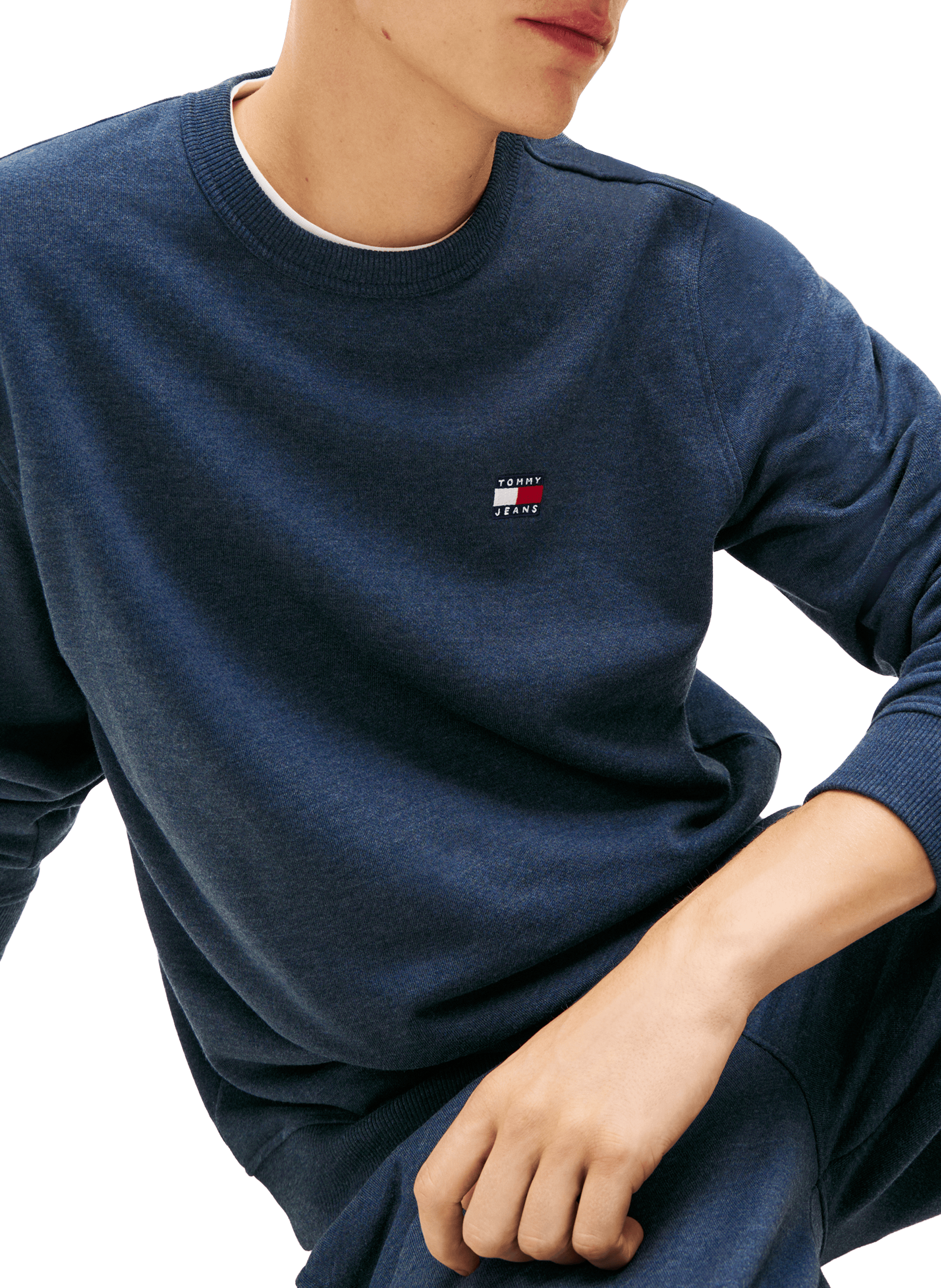 Straight sweatshirt in blended cotton TOMMY HILFIGER Blue