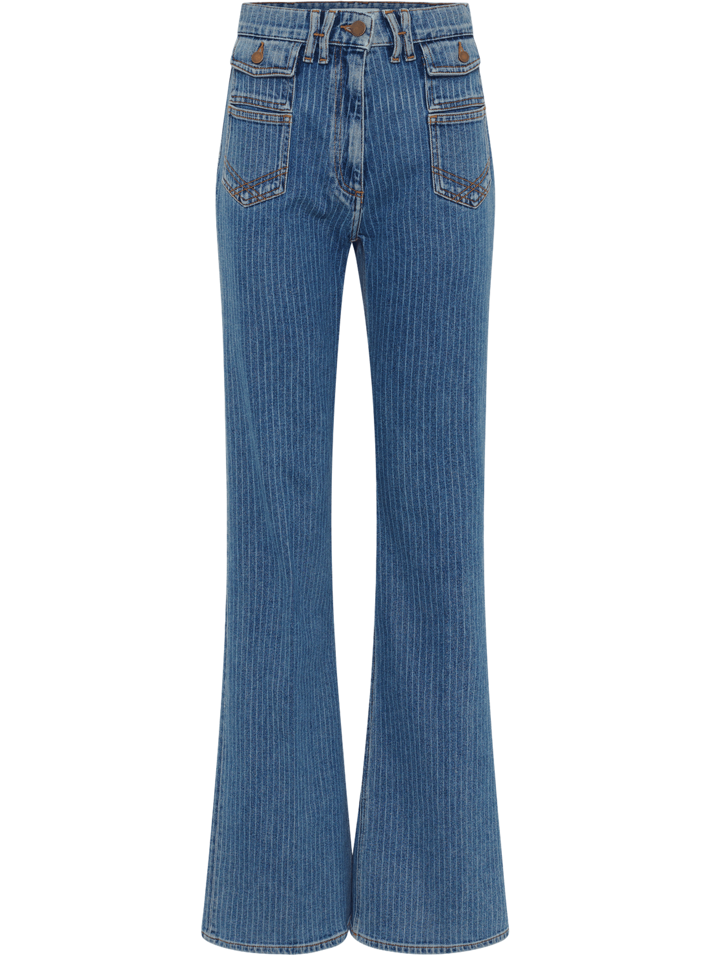 Jean flare à rayures - anna GERARD DAREL Bleu