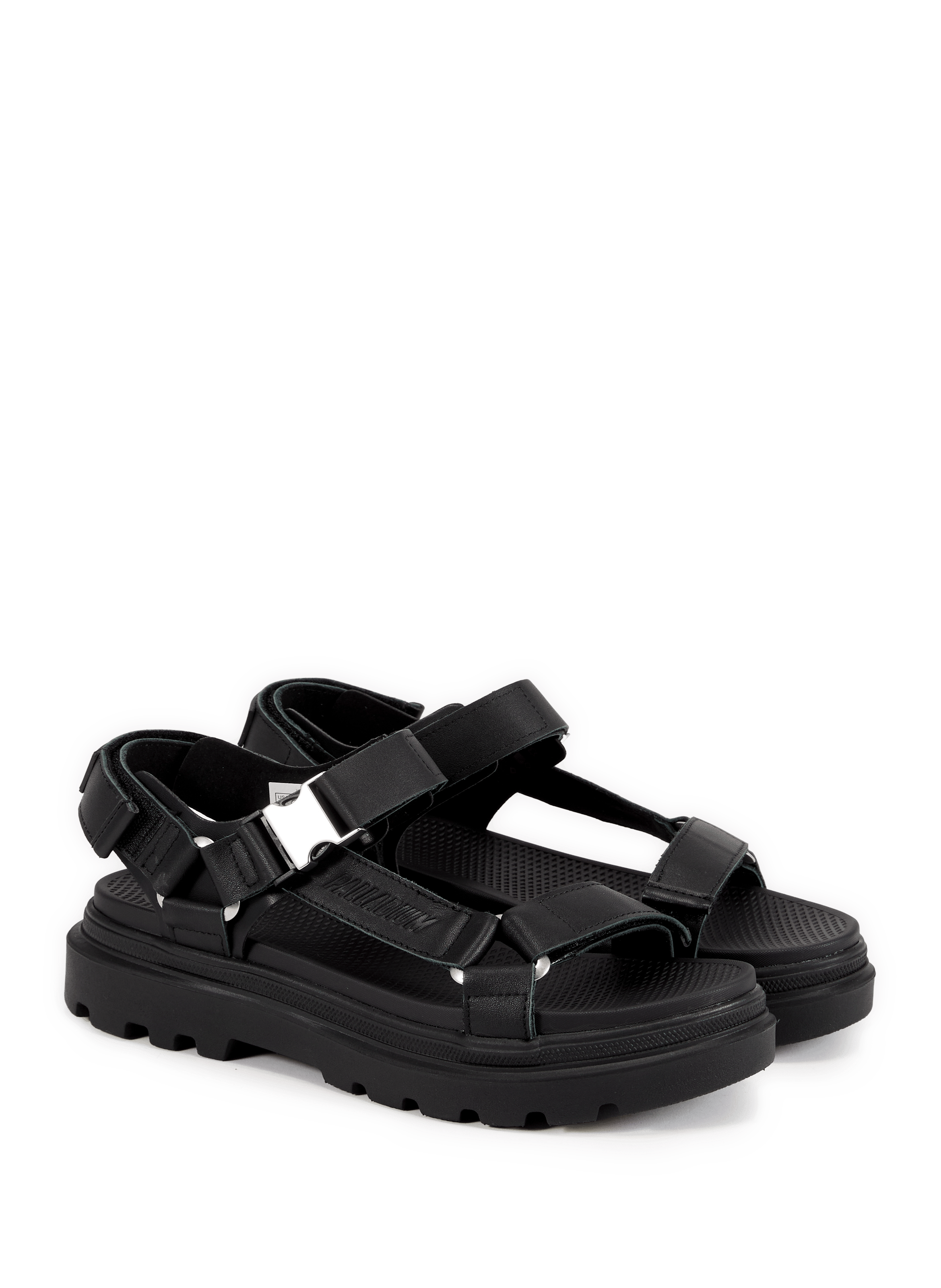 Pallacruise wedge sandals in mixed leather PALLADIUM Black