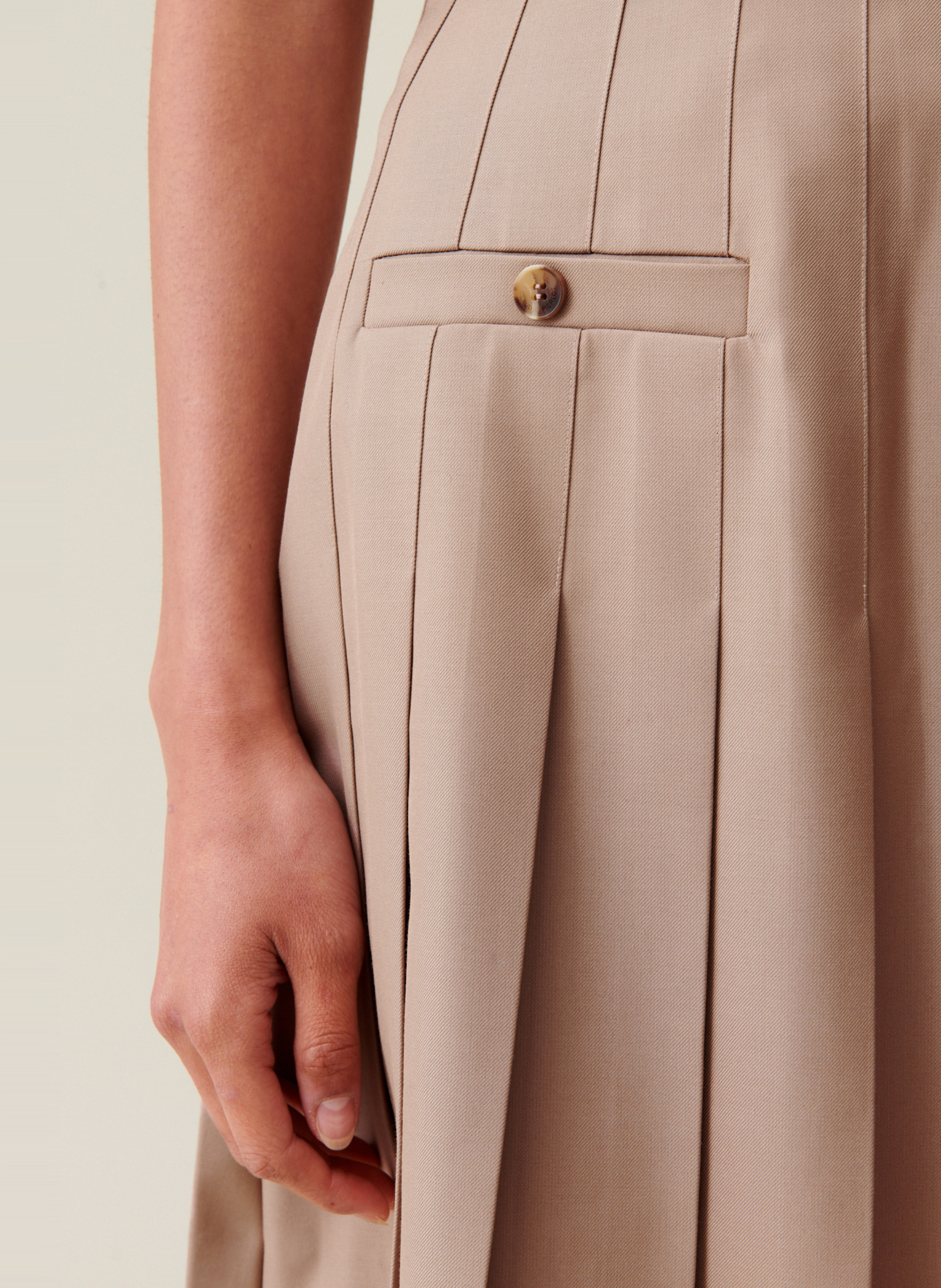 Jupe courte plissée CLAUDIE PIERLOT Beige