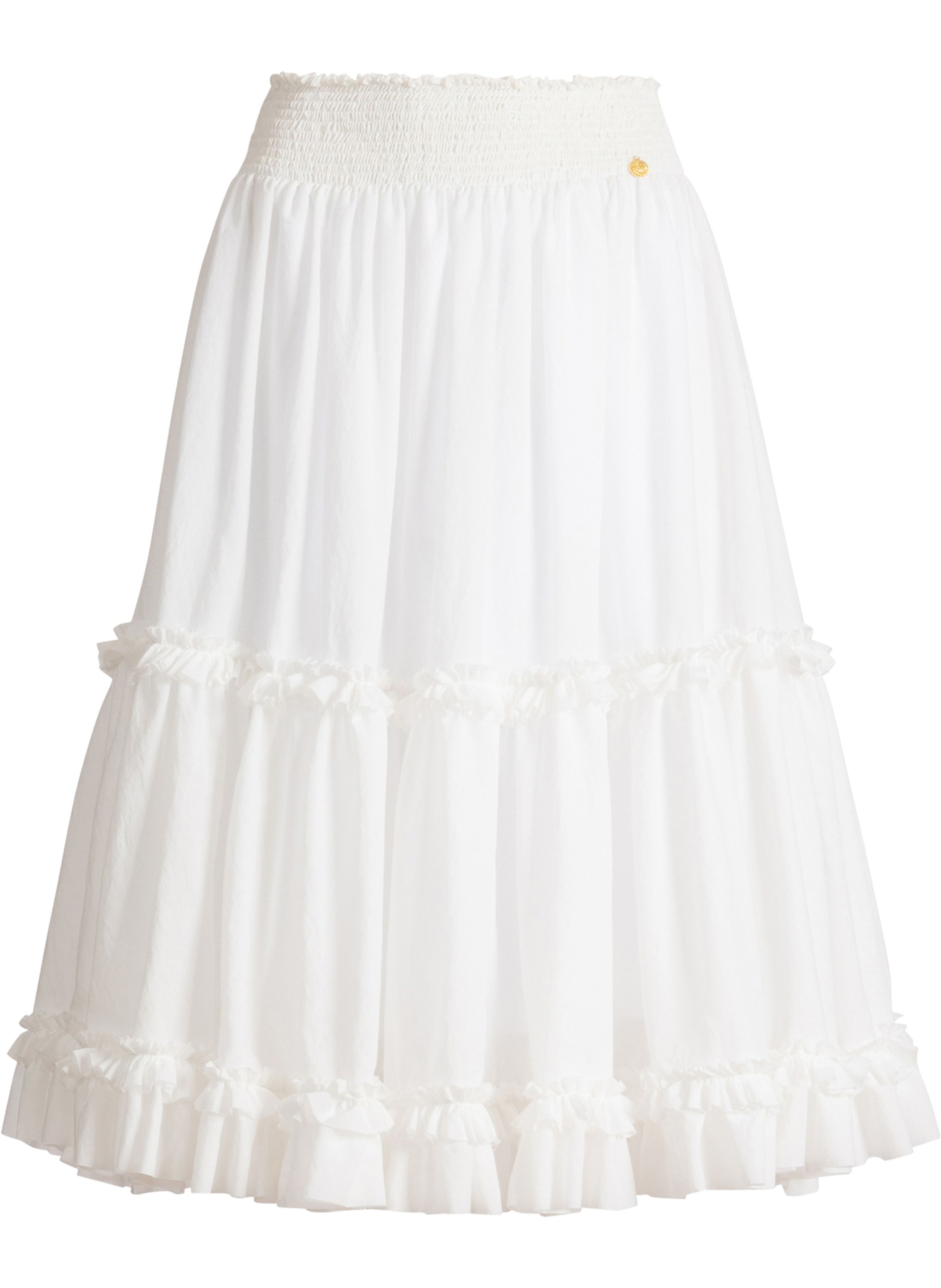 Jupe longue à fronces BALMAIN Blanc