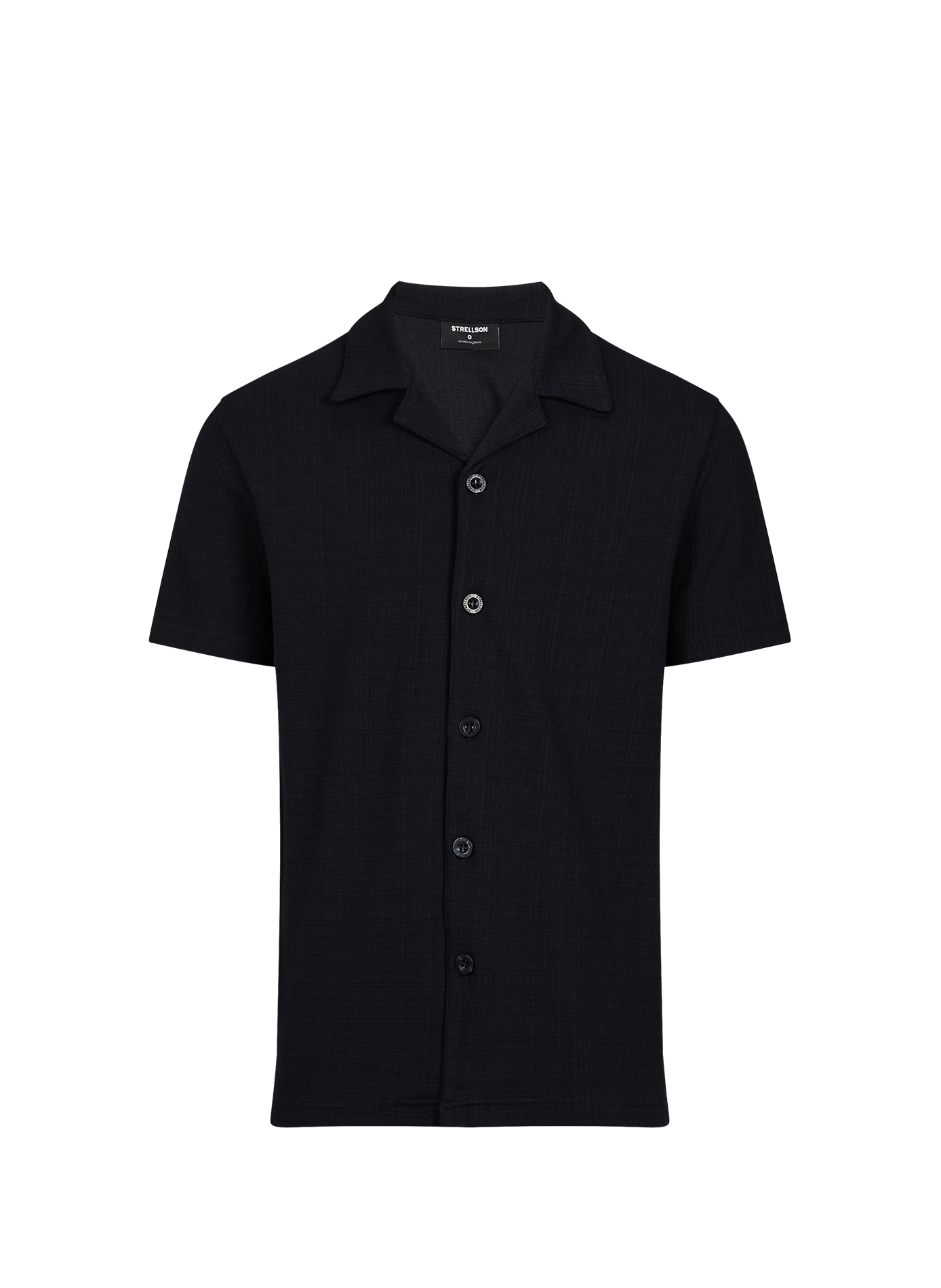 Short-sleeved Cuban collar shirt in blended cotton STRELLSON Blue