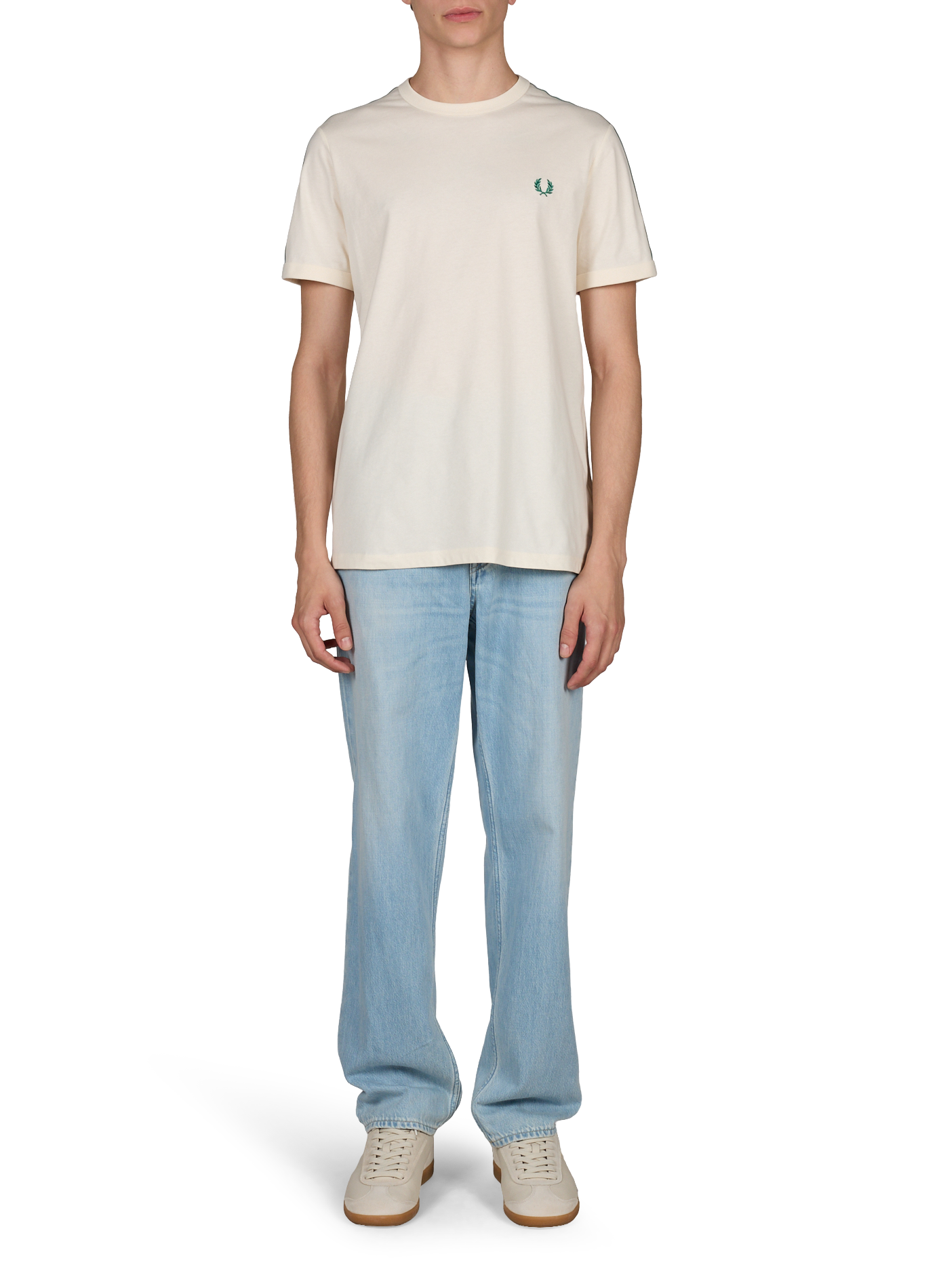 Cotton Logo T-shirt FRED PERRY Beige