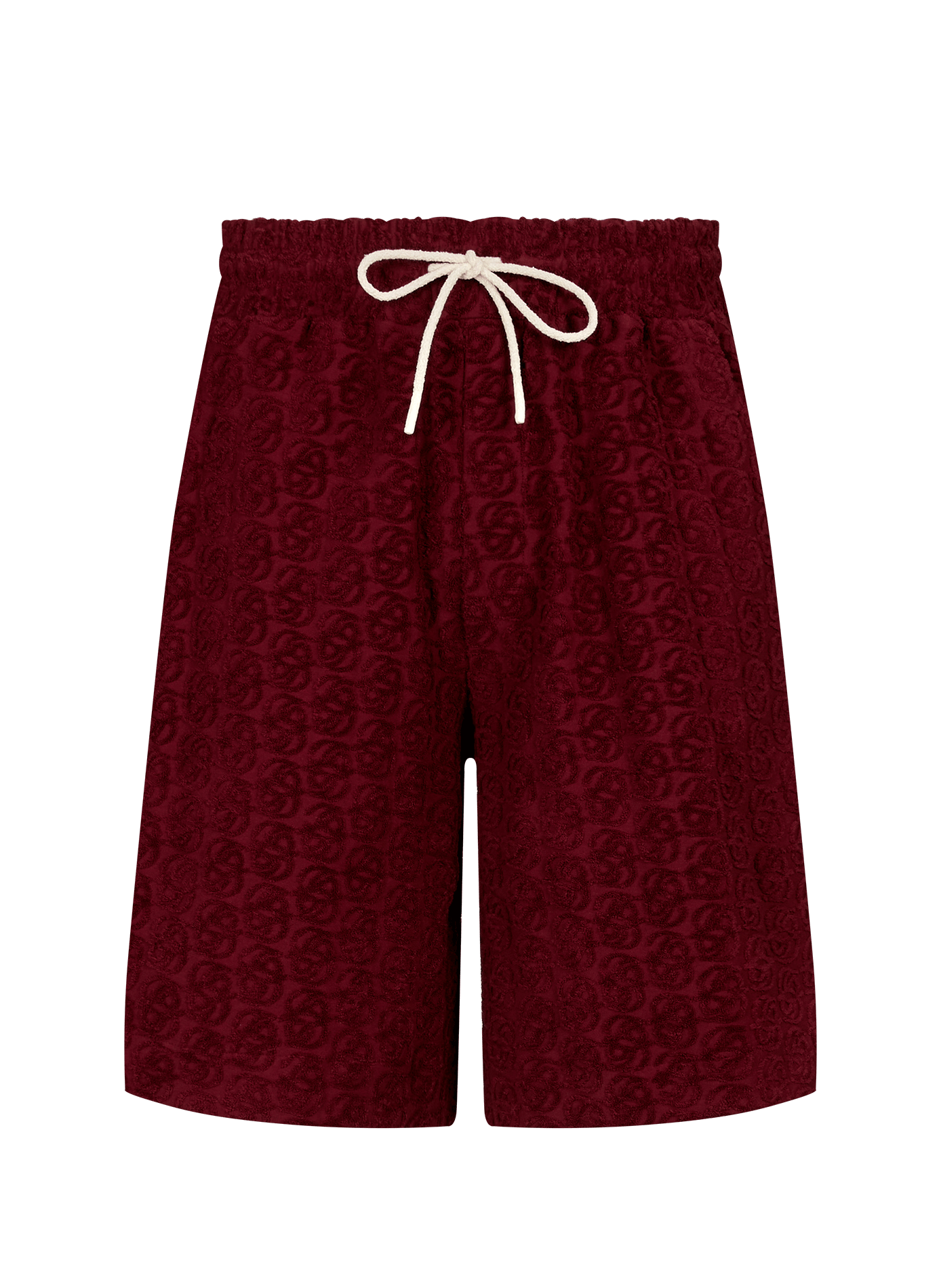 Shorts in cotton with jacquard logo sponge. DROLE DE MONSIEUR Red