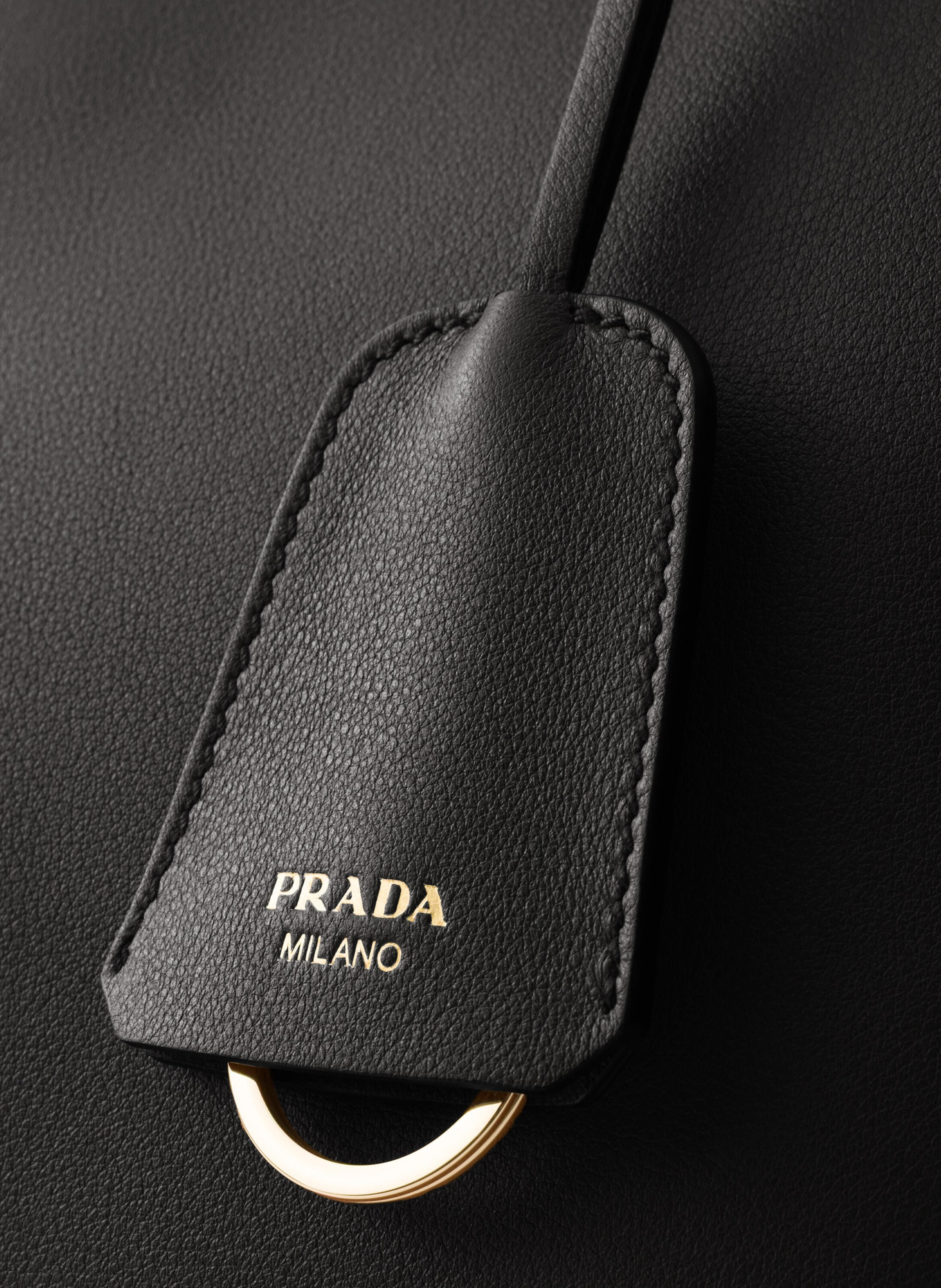 Grand cabas en cuir PRADA Noir