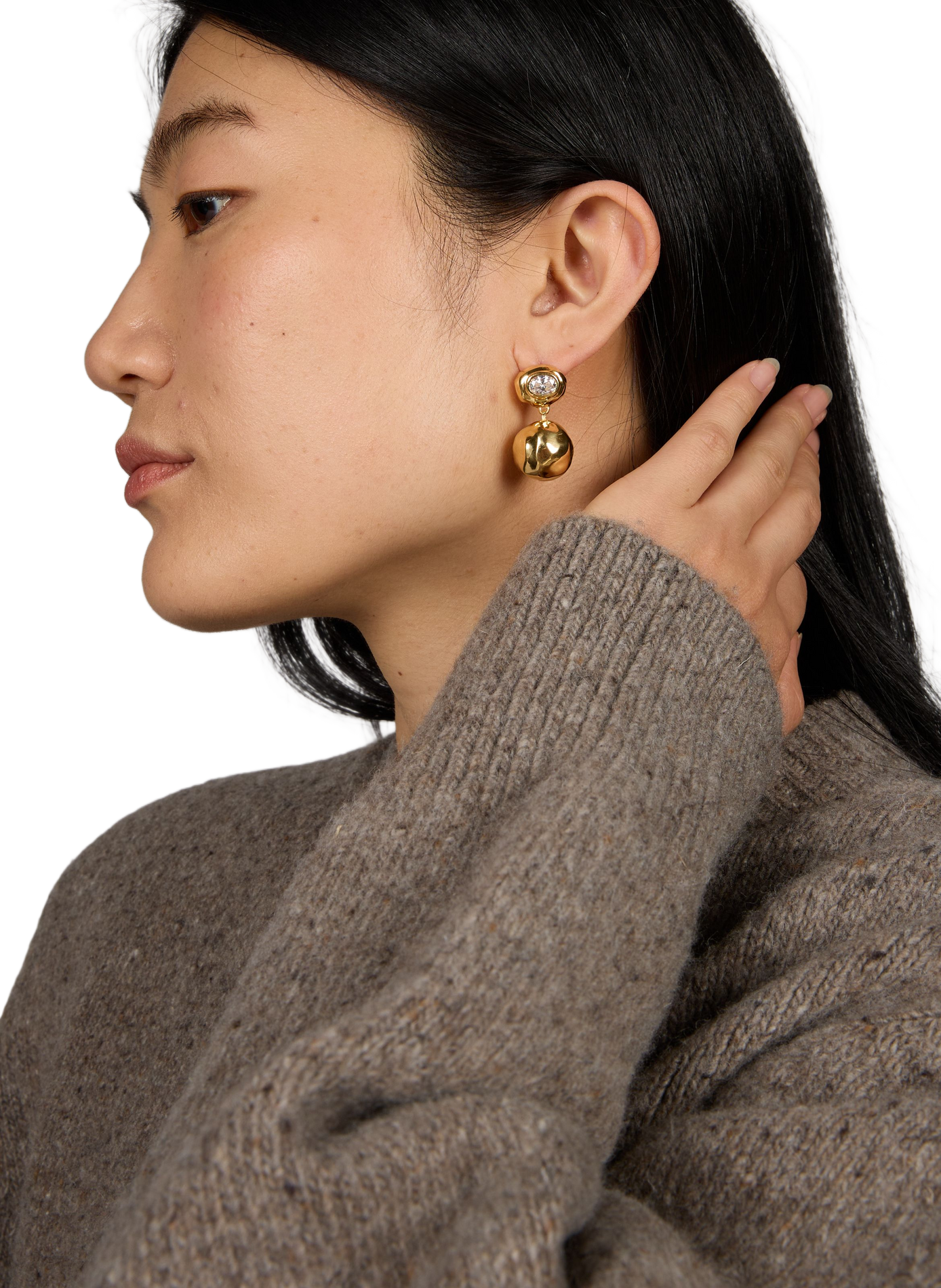 Boucles d'oreilles boules plissées JOANNA LAURA CONSTANTINE Doré