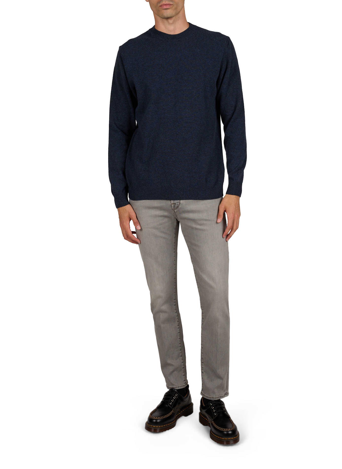 Rundhalsausschnitt-Pullover GUSTAVO aus Wolle LAFAURIE Blau
