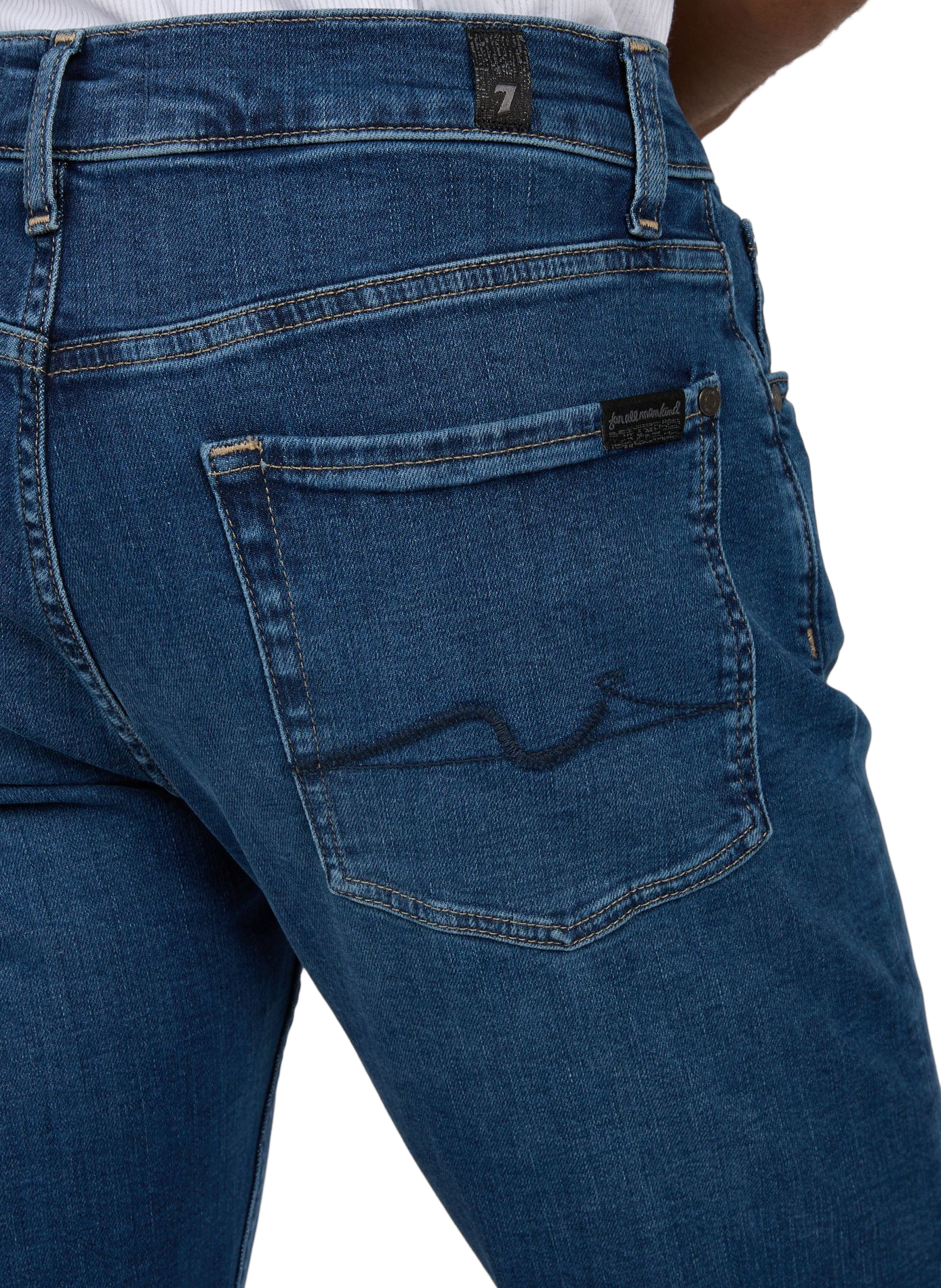 Gerader Jeans aus Baumwollmischung 7 FOR ALL MANKIND Blau