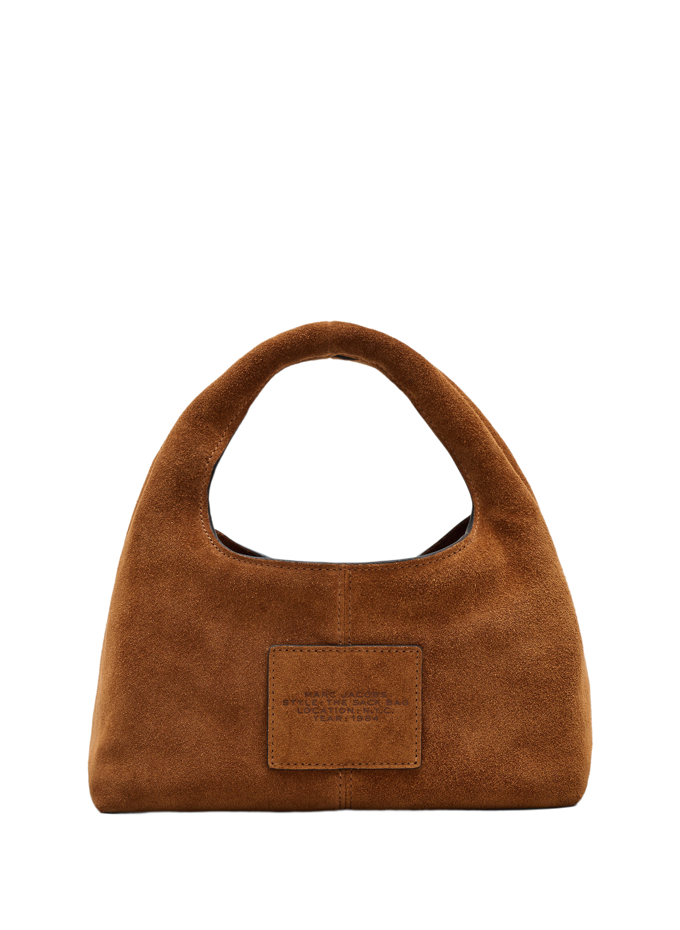 Sac à main The Mini Sack Bag en cuir suédé MARC JACOBS Marron