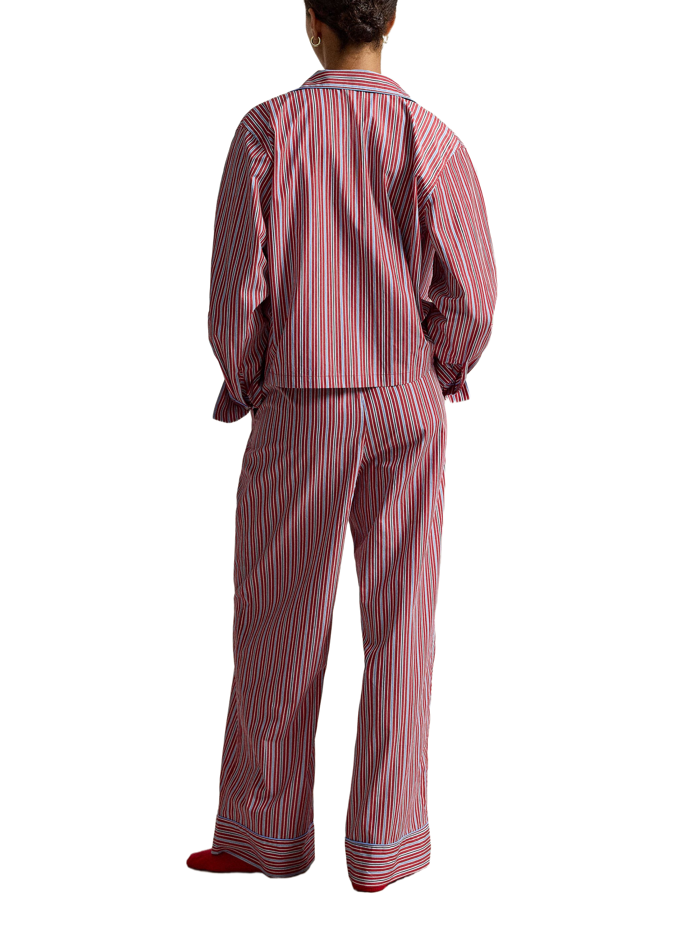 Ensemble de pyjama rayé en coton POLO RALPH LAUREN Rouge