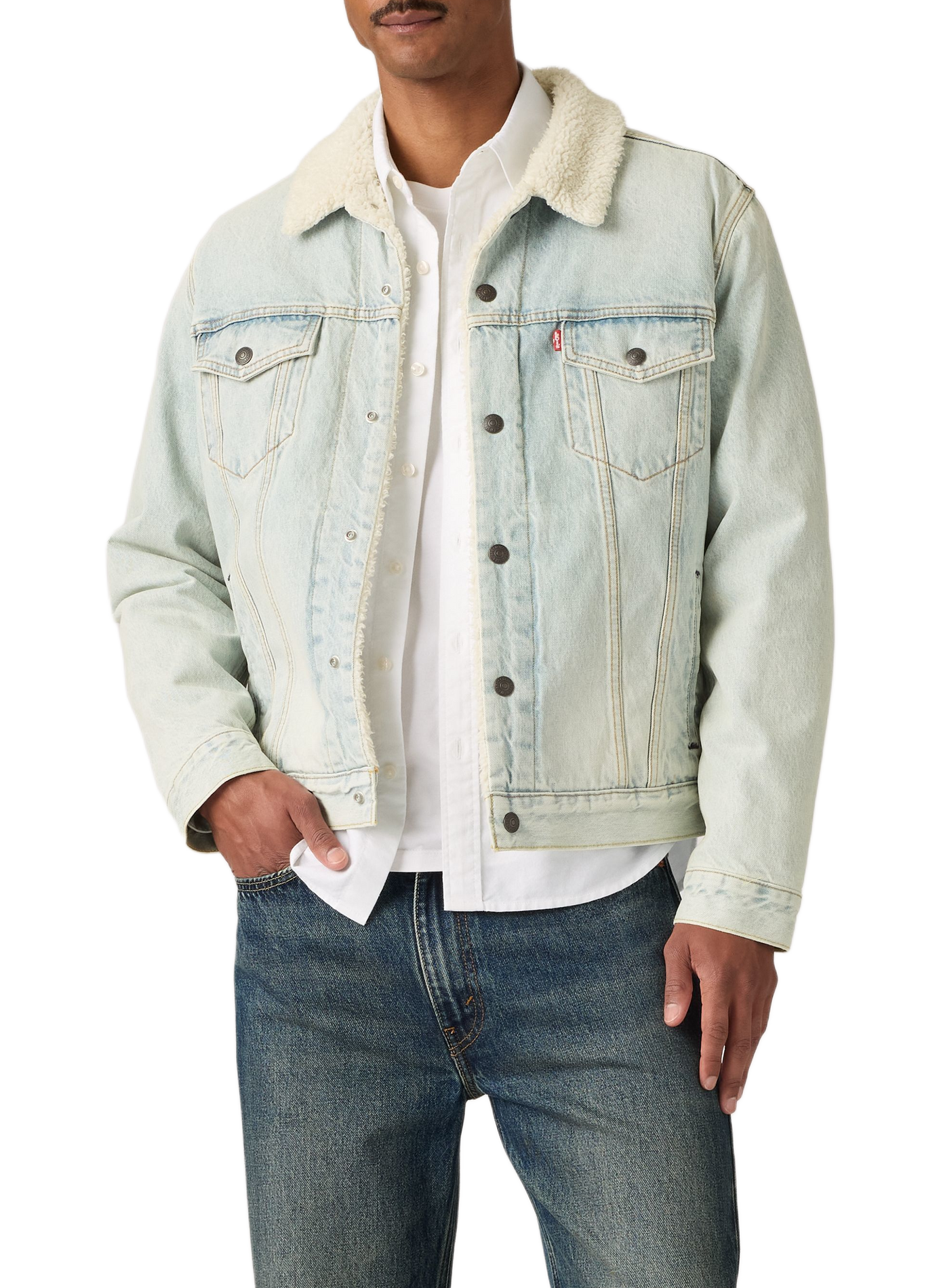 Fleece-lined denim jacket | Blue LEVI'S Men