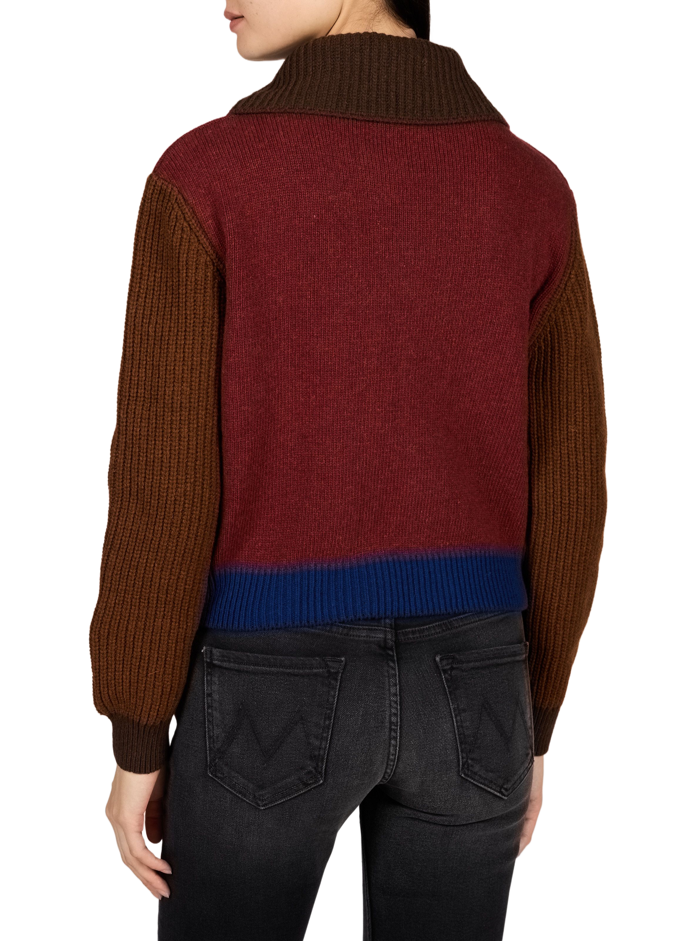 Rechte broek van wolbreisel THINKING MU Bruin