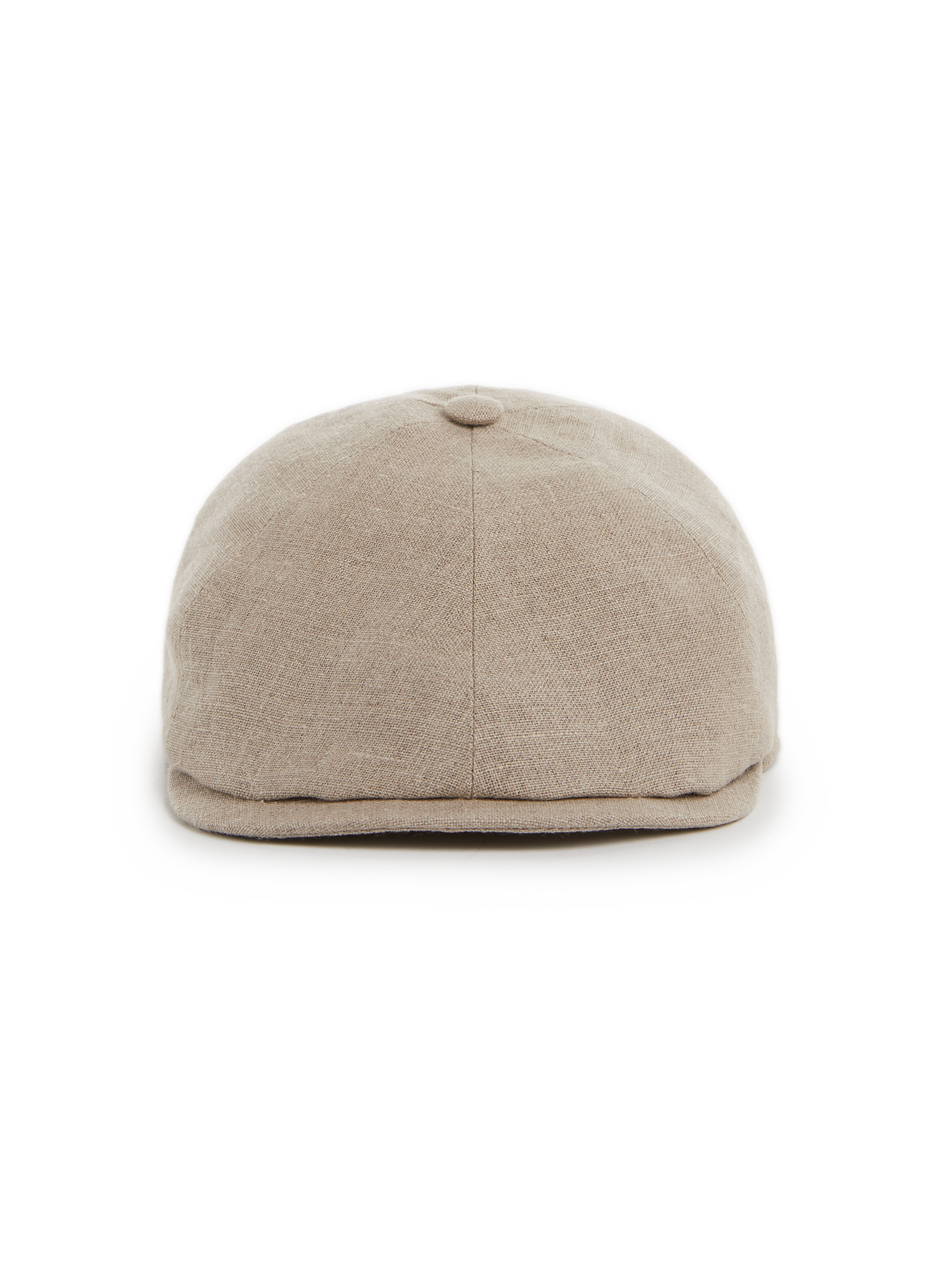 AU PRINTEMPS PARIS Linen baker boy cap Beige