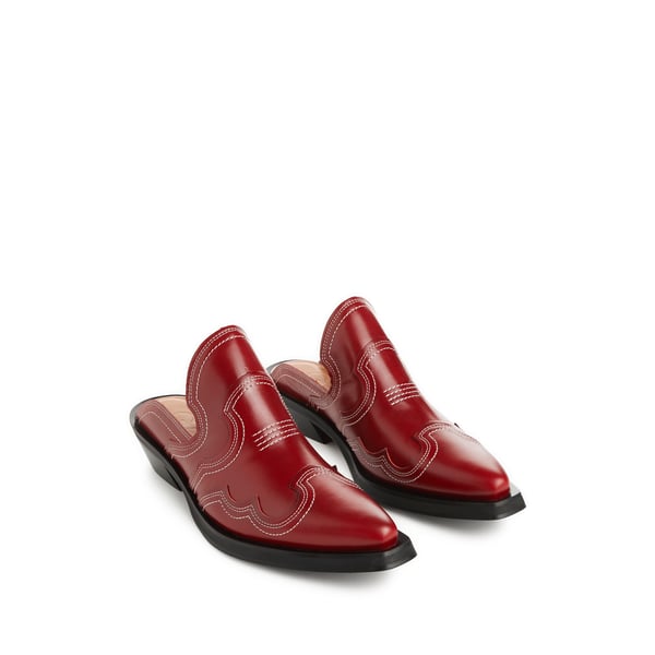Mules Western en cuir