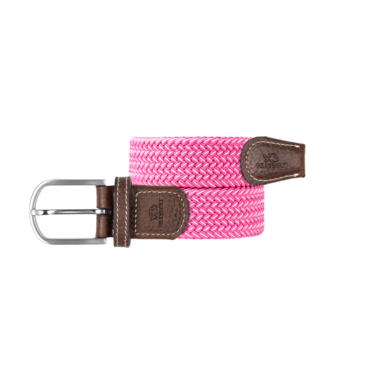 Ceinture tressée élastique multicolore BILLYBELT Rose