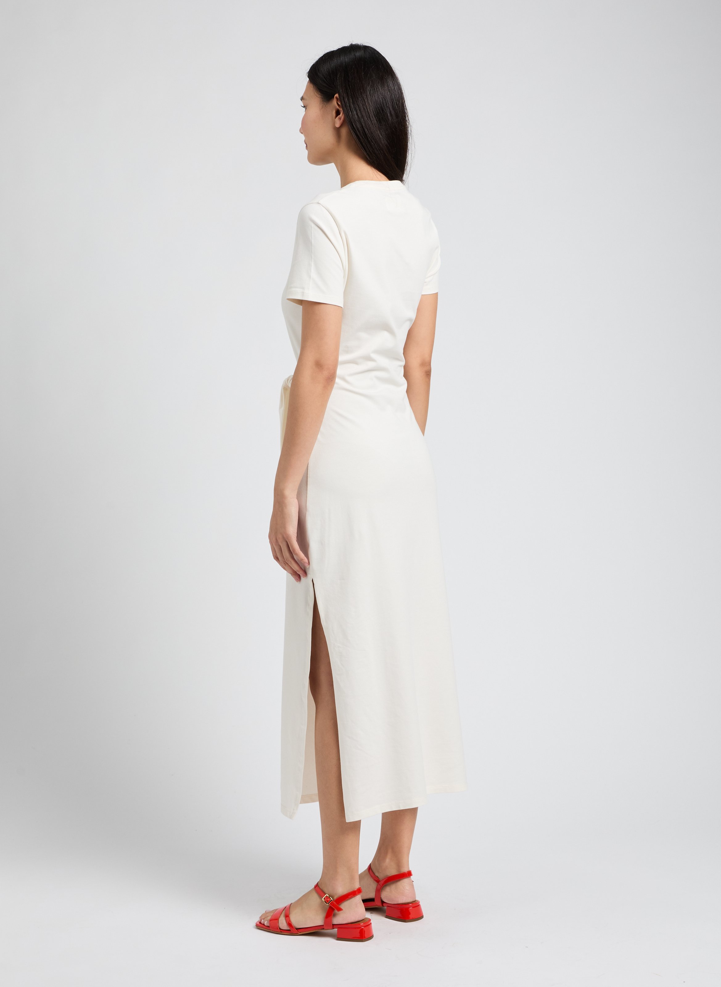 Sandales plates en cuir COLOMBE SAISON 1865 Orange