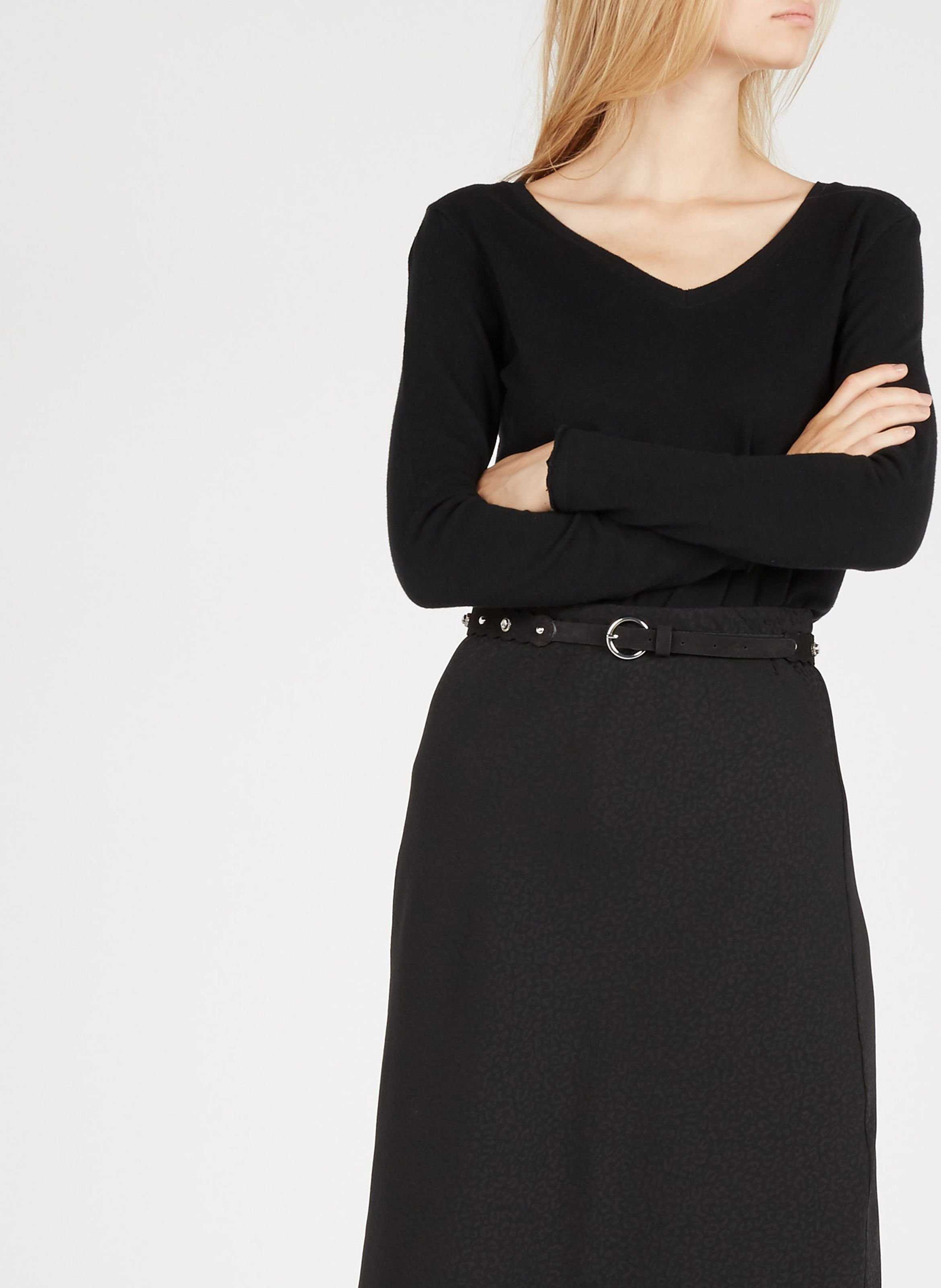 Tee-shirt col v en coton sonoma AMERICAN VINTAGE Noir