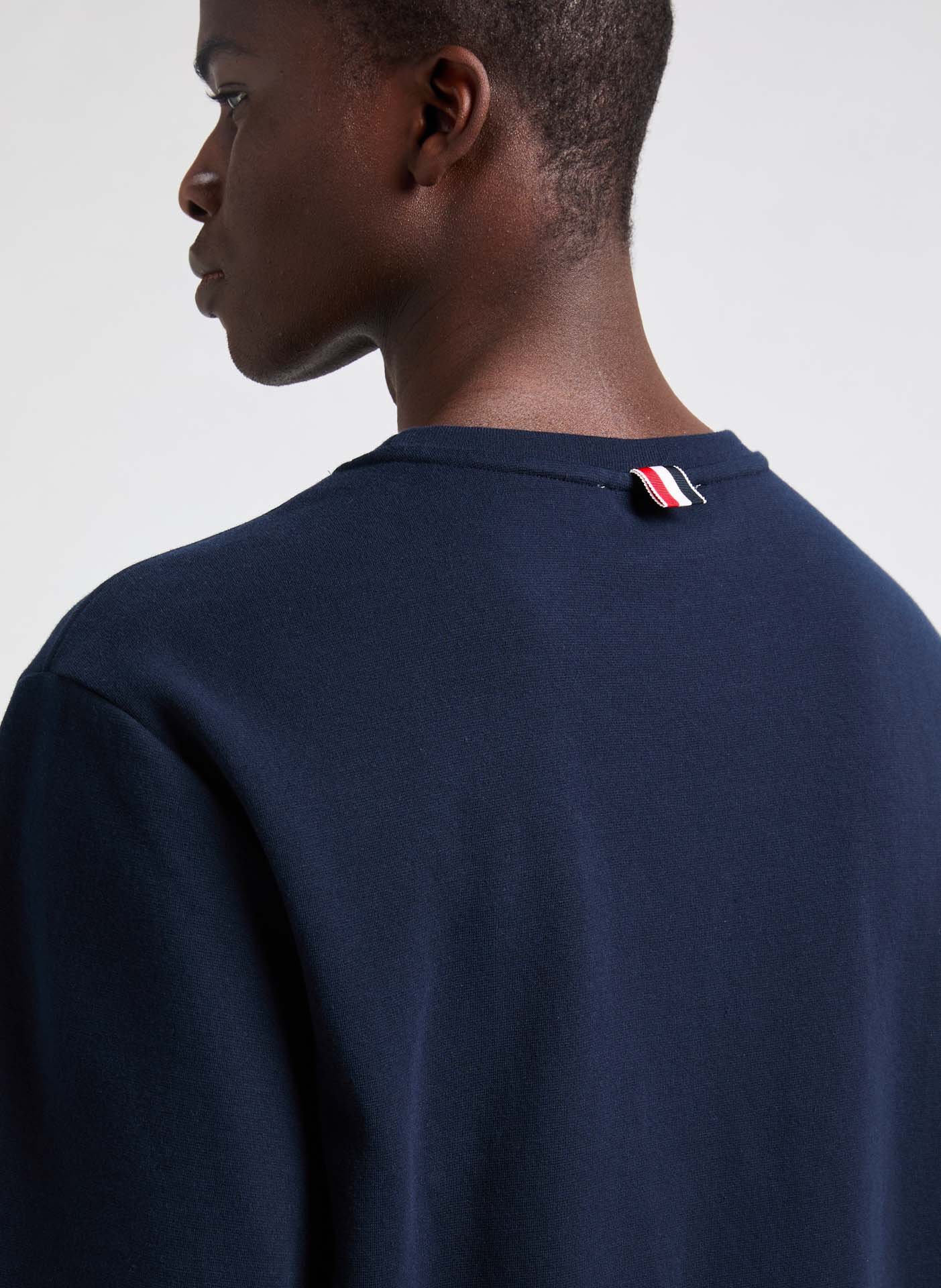 Cotton T-shirt THOM BROWNE Blue