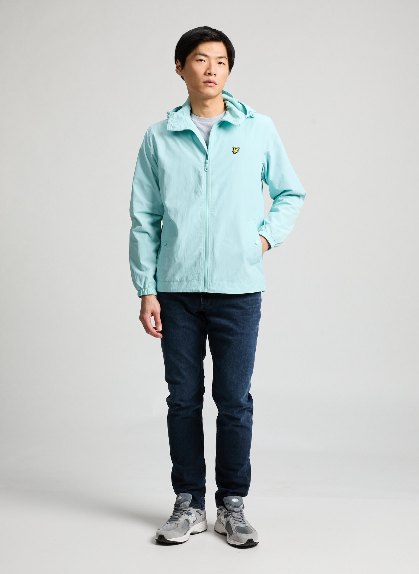 T-shirt col rond en coton LYLE & SCOTT Gris