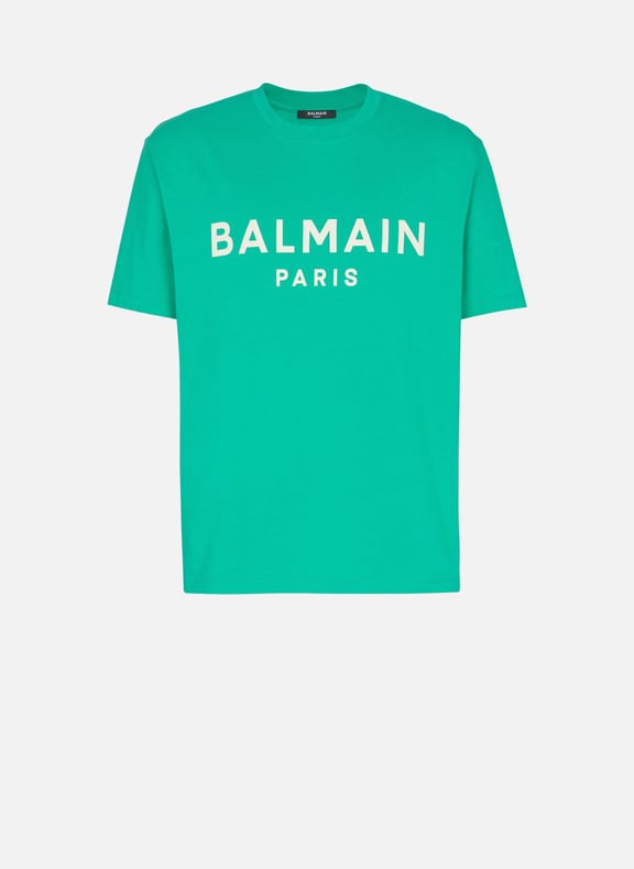 T-shirt imprimé balmain paris Vert by BALMAIN BALMAIN T-shirt imprimé balmain paris Vert