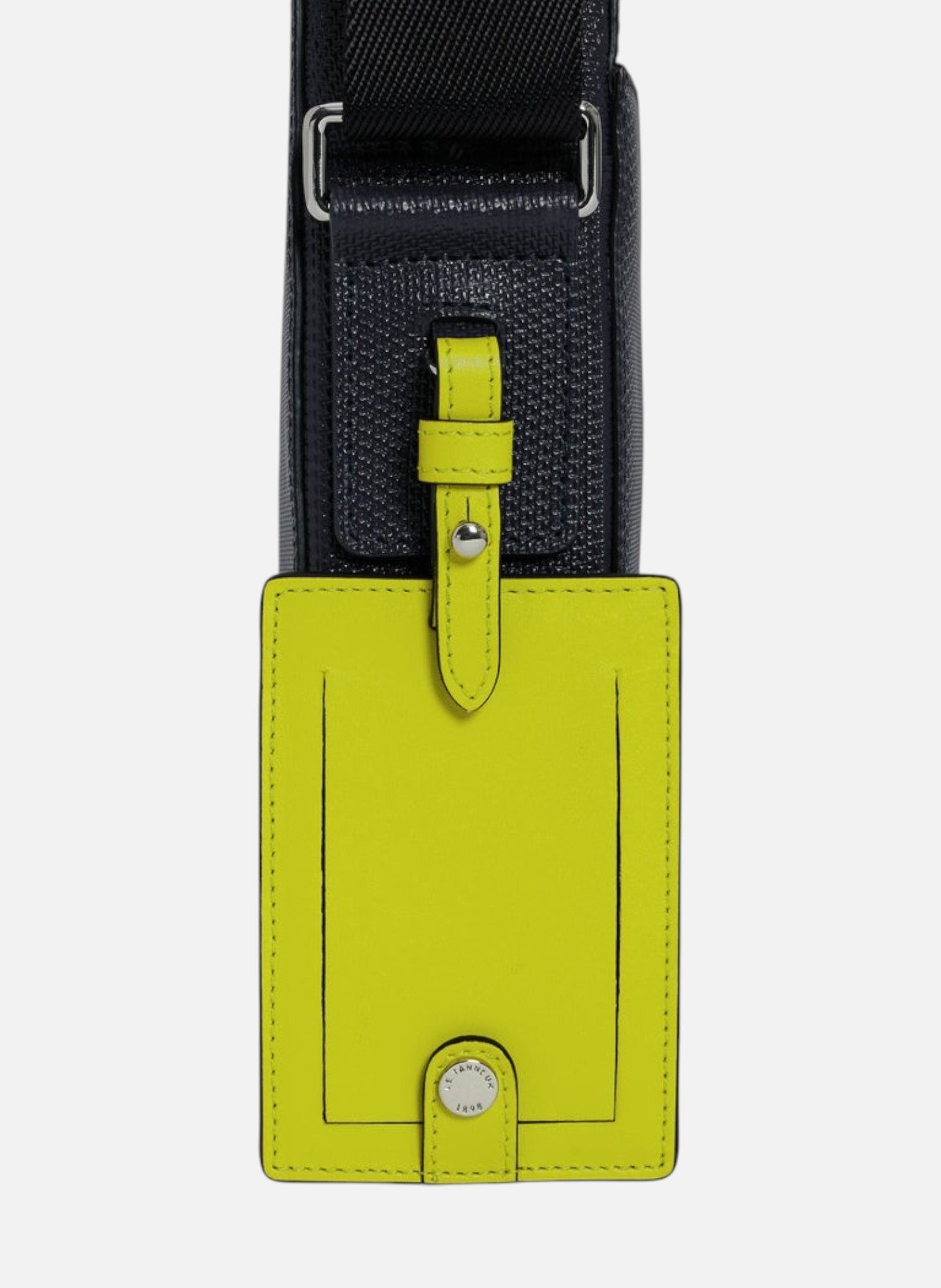 Petite sacoche zippée emile en cuir signature t LE TANNEUR Bleu