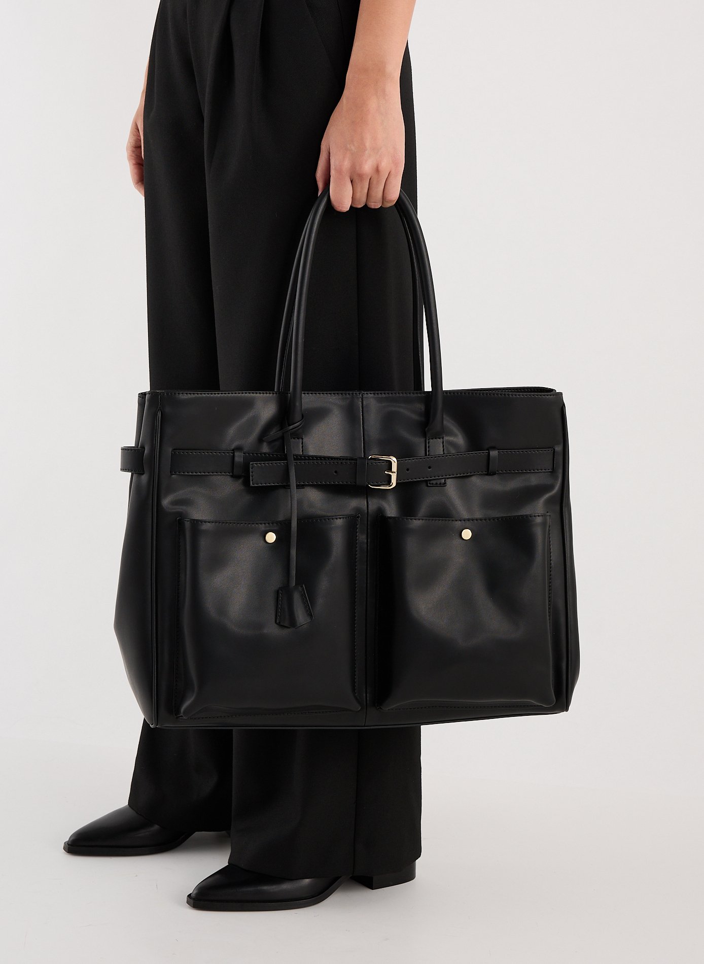 Sac à main Glen en cuir SAISON 1865 Noir