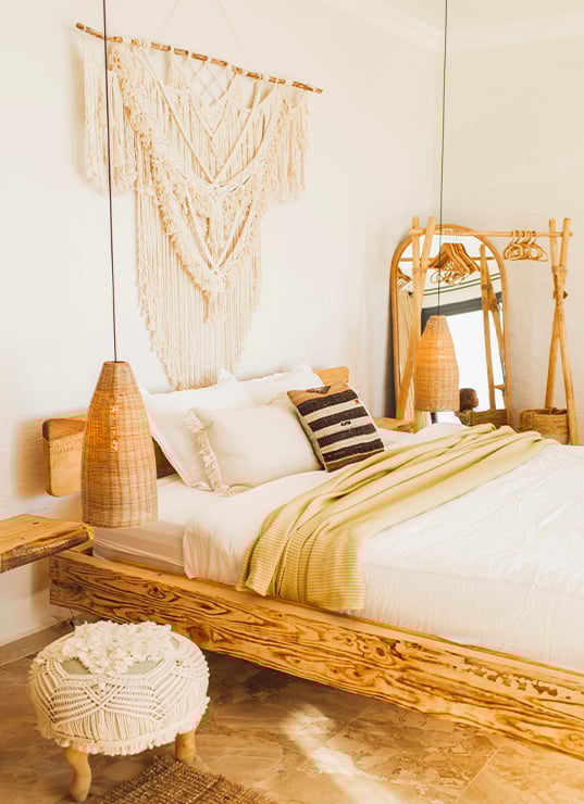 interieur boheme linge de lit naturel