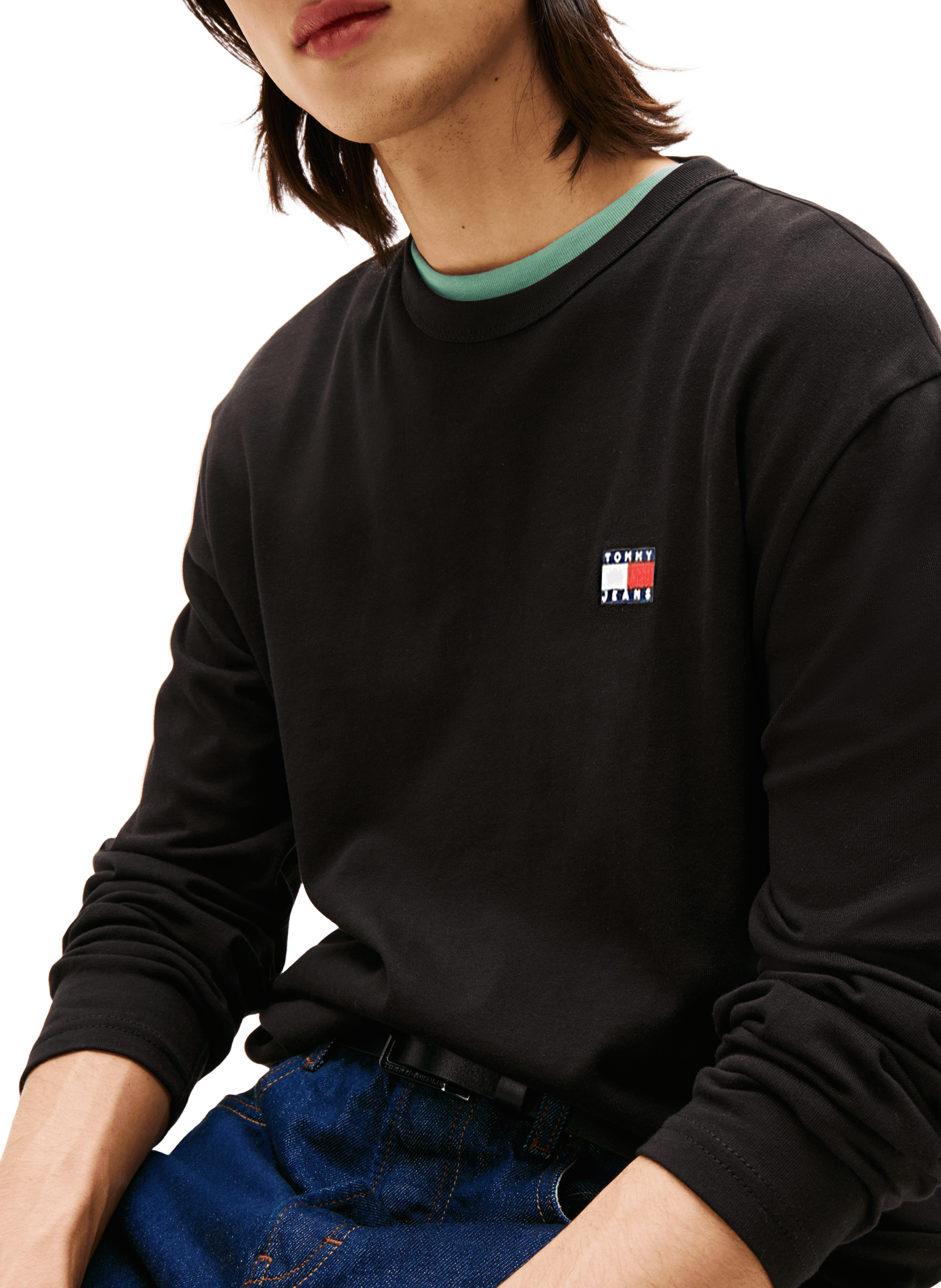 Long sleeve T-shirt TOMMY HILFIGER Black