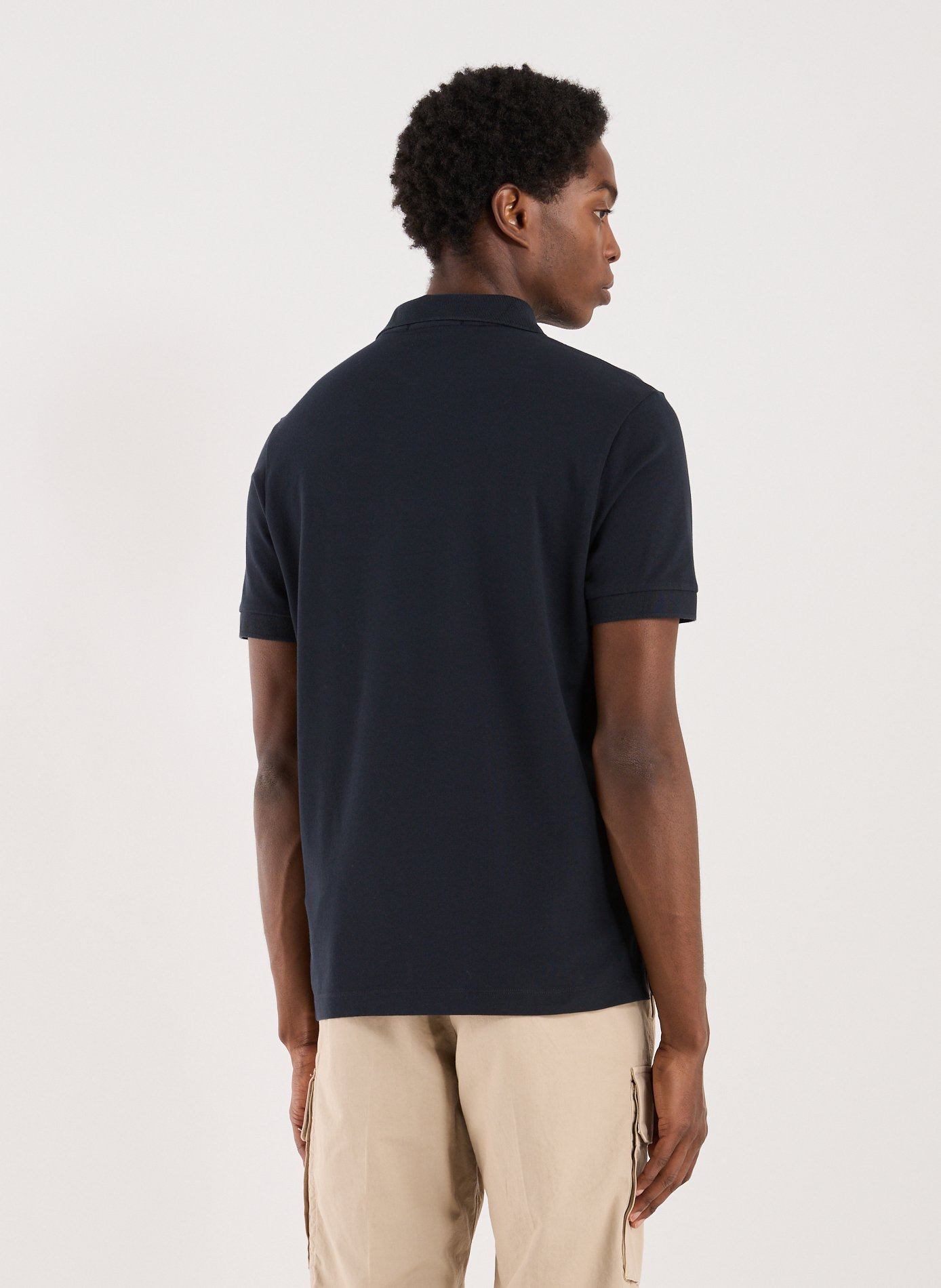 Polo droit en coton mélangé STONE ISLAND Bleu