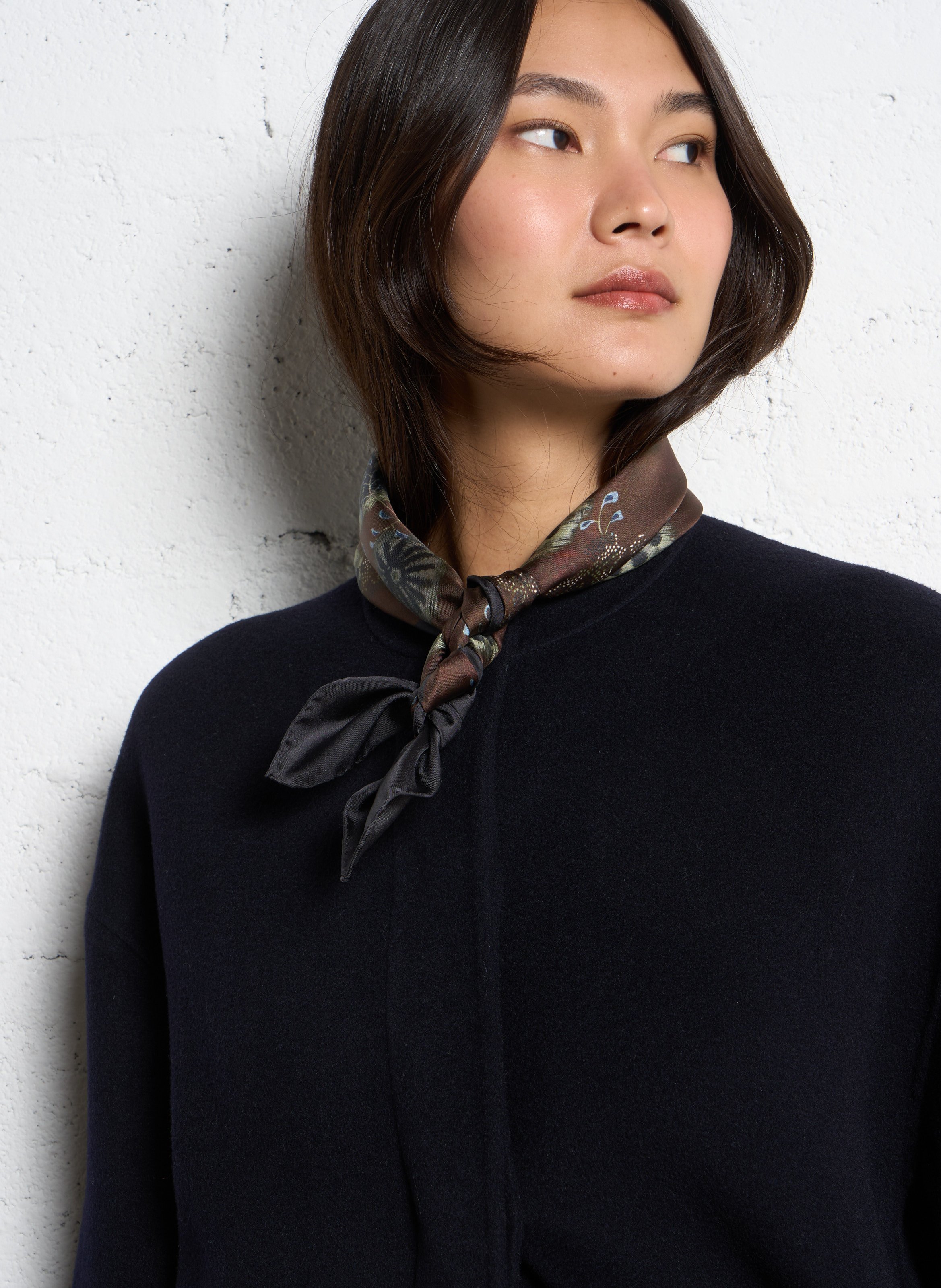 SOEUR Foulard imprimé en soie capucine Multicolore