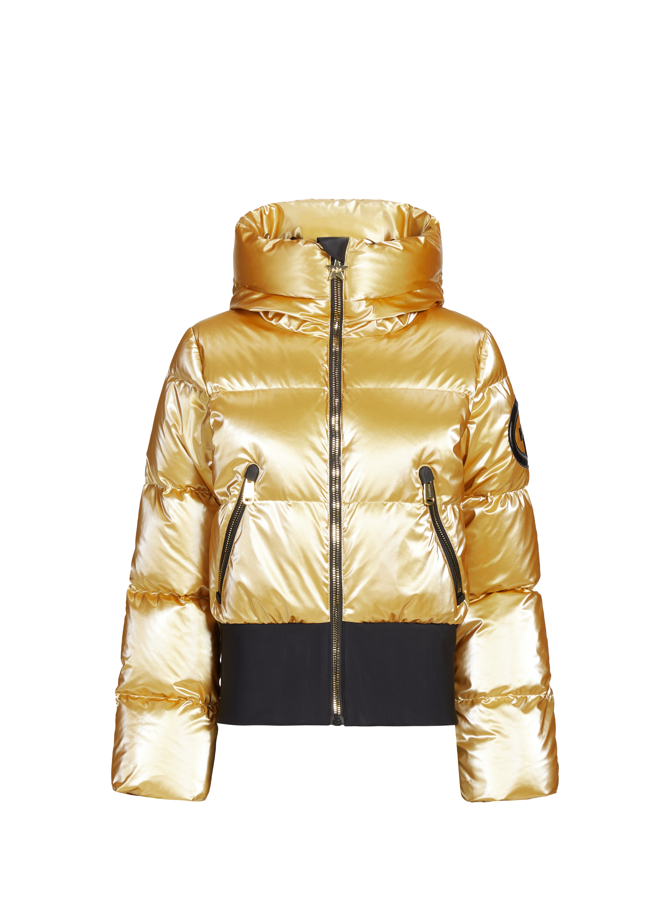GOLDBERGH Quilted hooded jacket Yellow