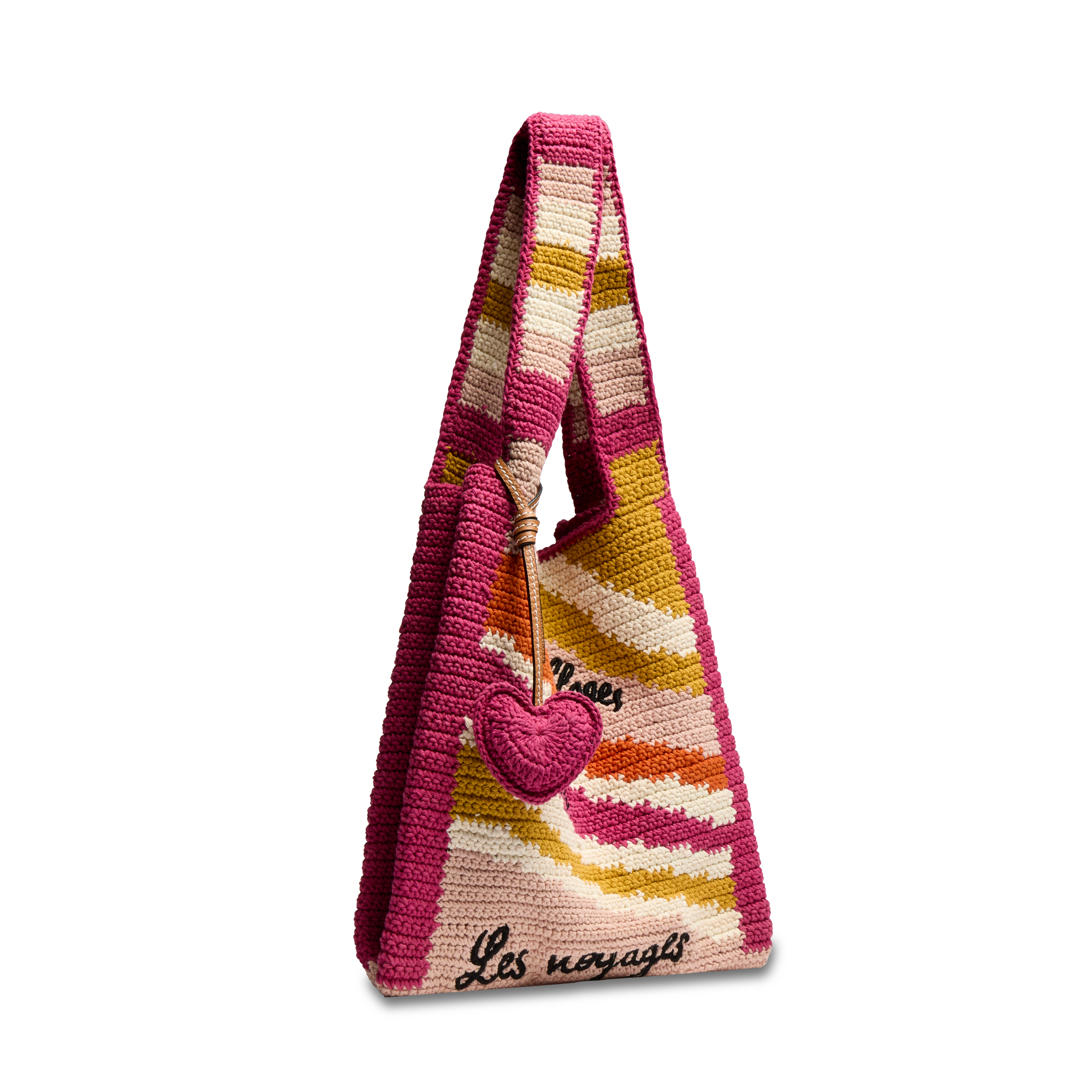 Sac shopper m summer mania de lancel en coton LANCEL Rose