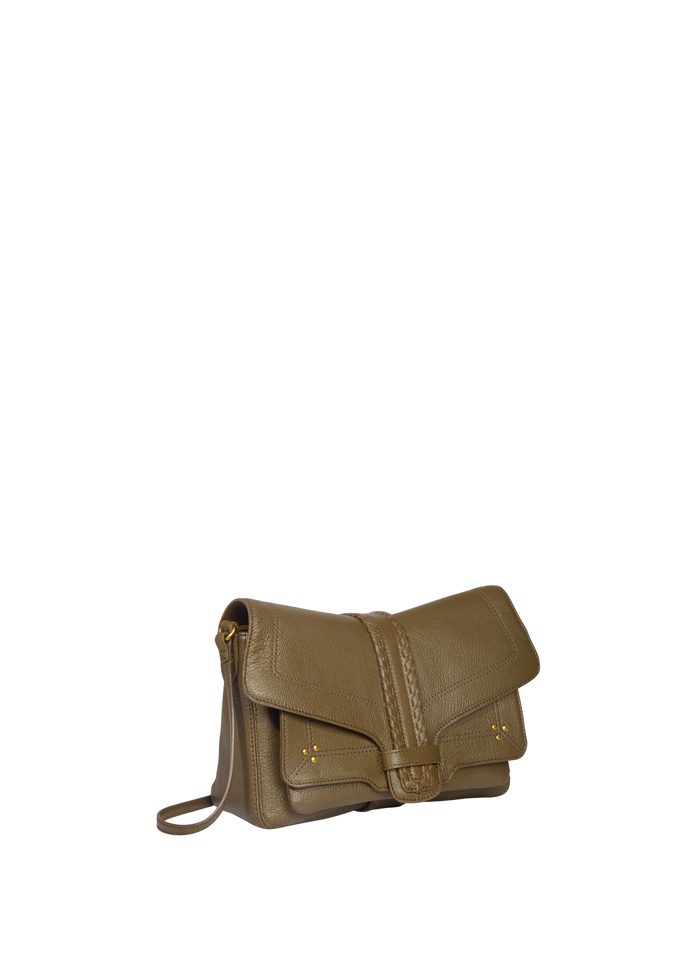 Harry M lamb leather shoulder bag JÉRÔME DREYFUSS Khaki