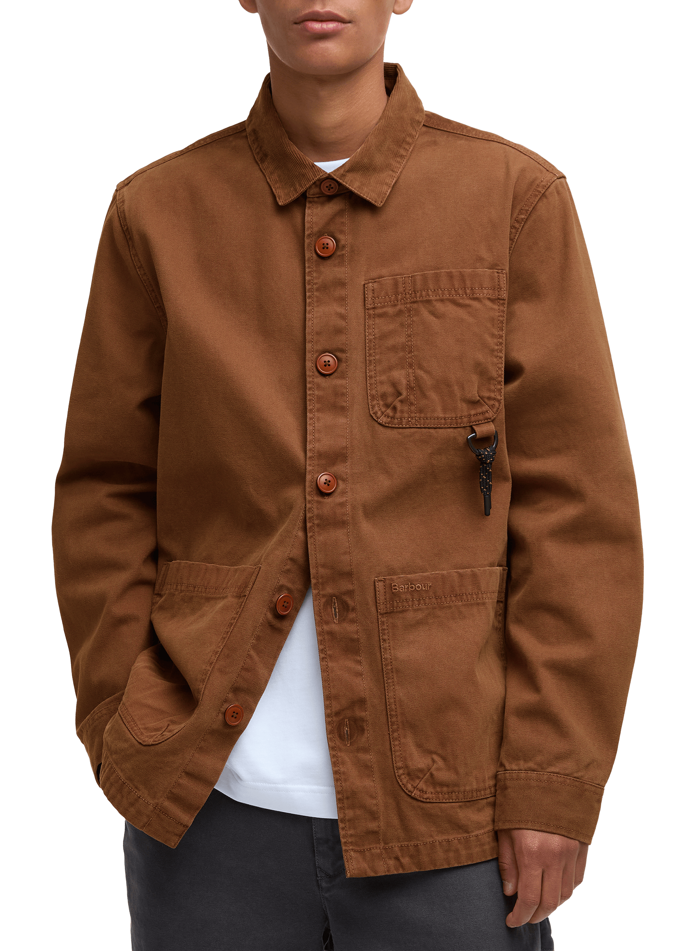Veste surchemise en coton BARBOUR Marron