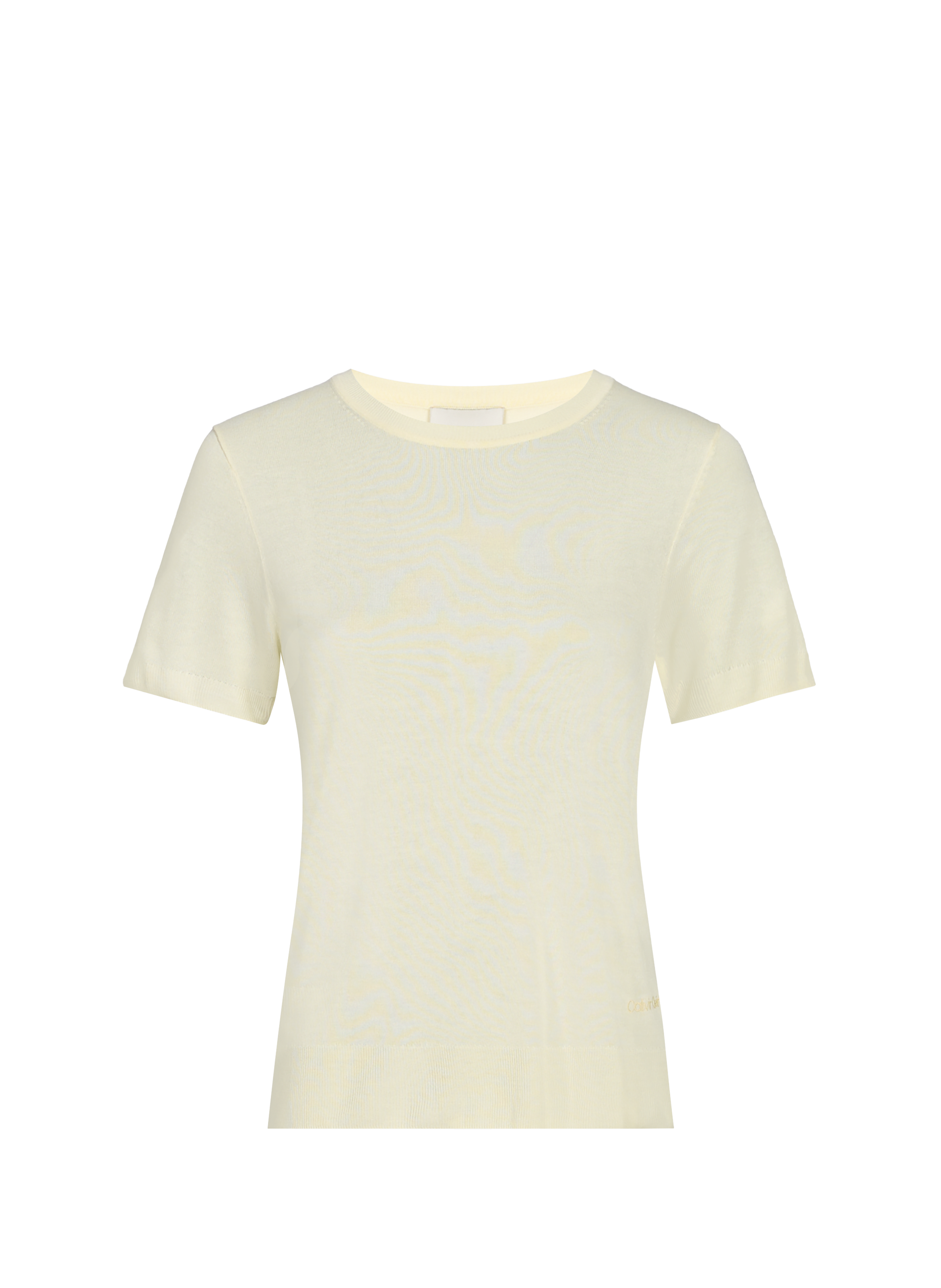 Pull côtelé à manches courtes  CALVIN KLEIN Jaune