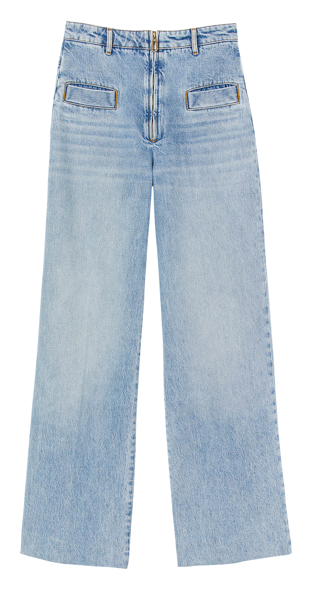 Jean droit en coton délavé SANDRO Bleu