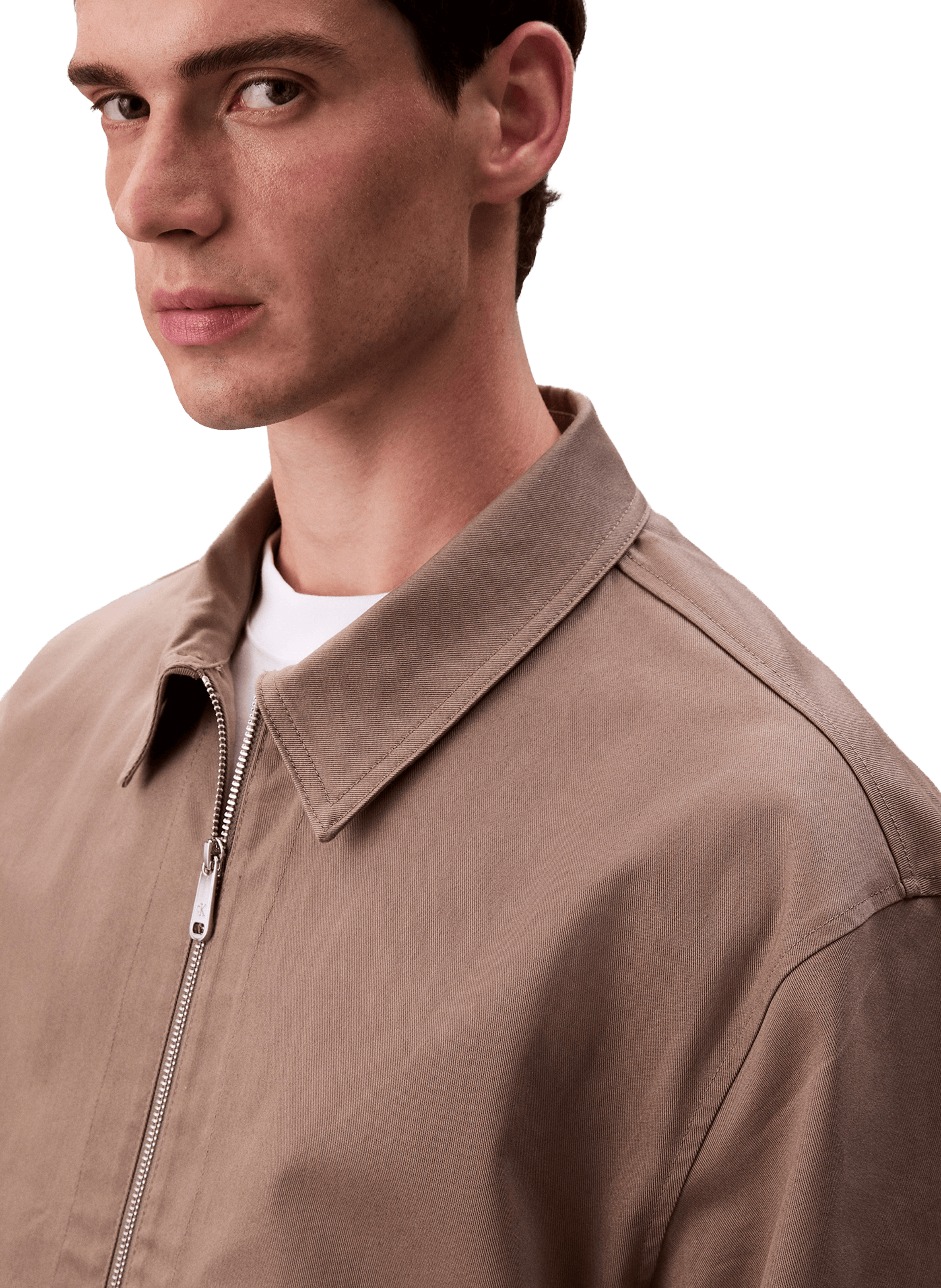 Cotton blend Jacket CALVIN KLEIN Brown