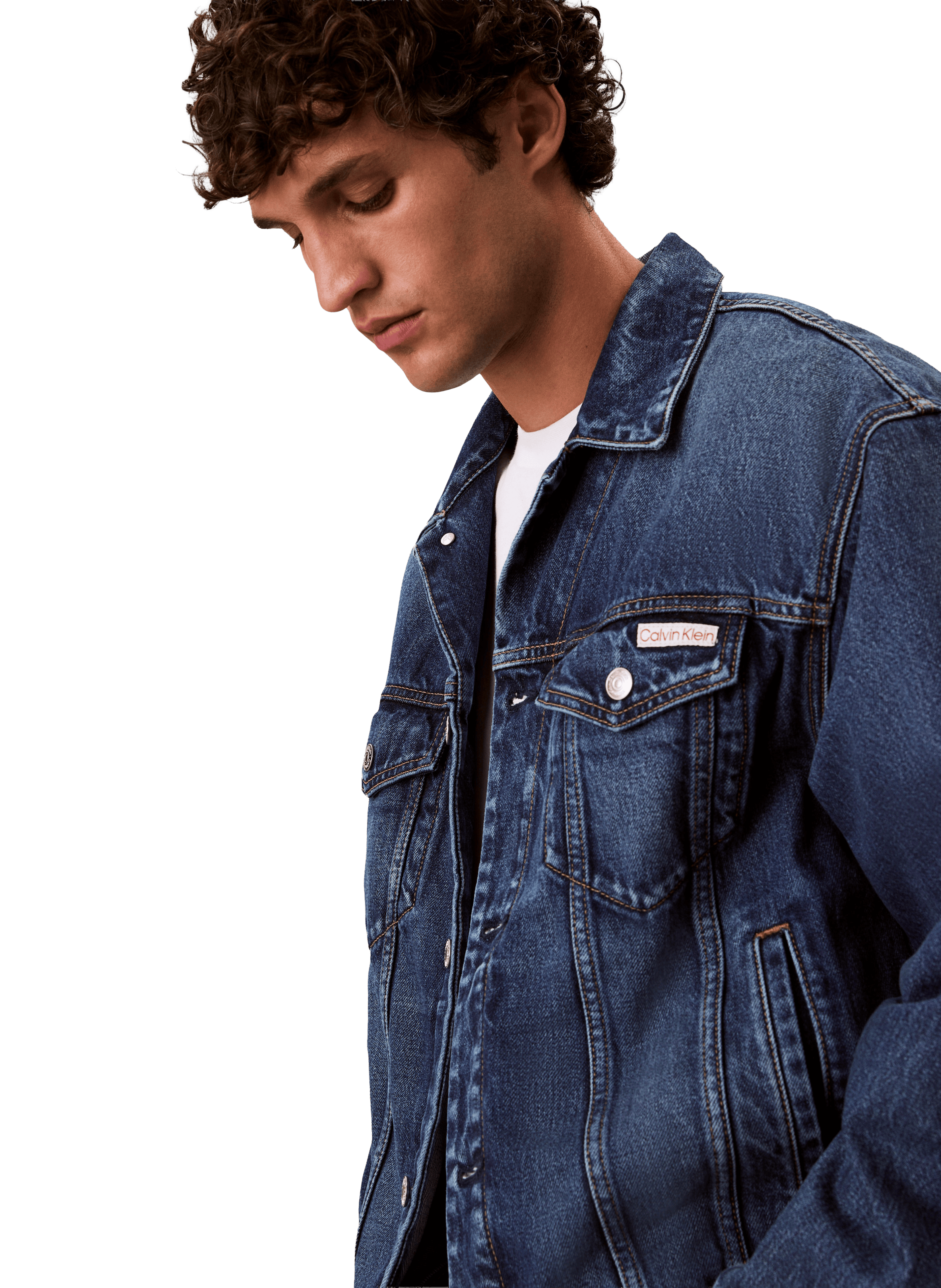 Straight-cut denim jacket CALVIN KLEIN Blue