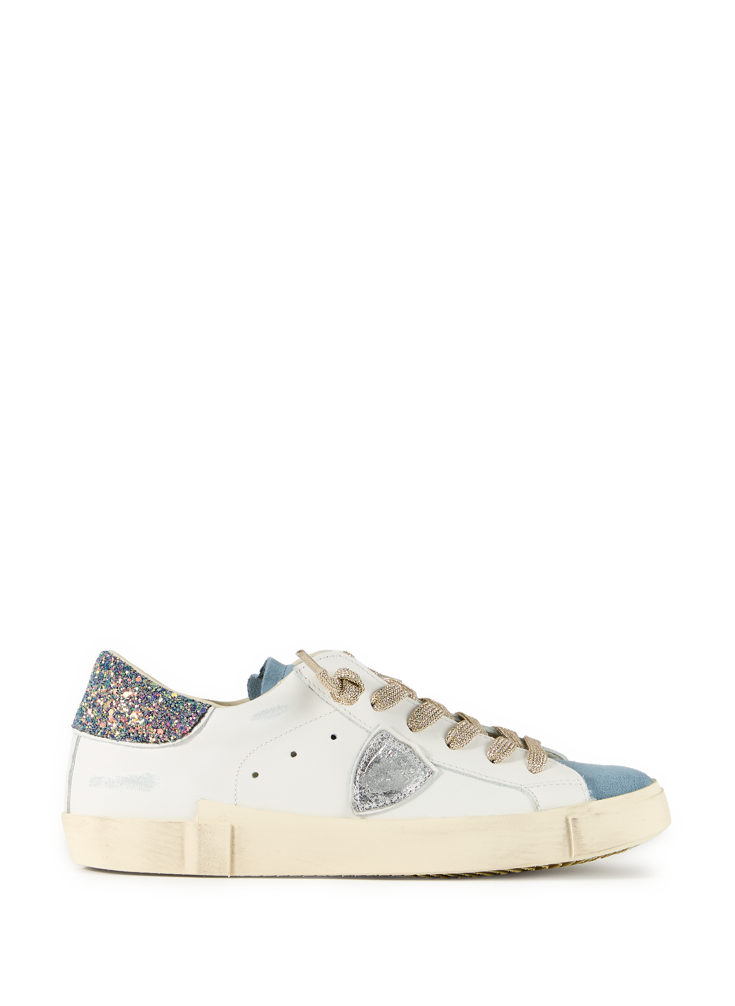 Baskets bi-matière en cuir PHILIPPE MODEL Blanc