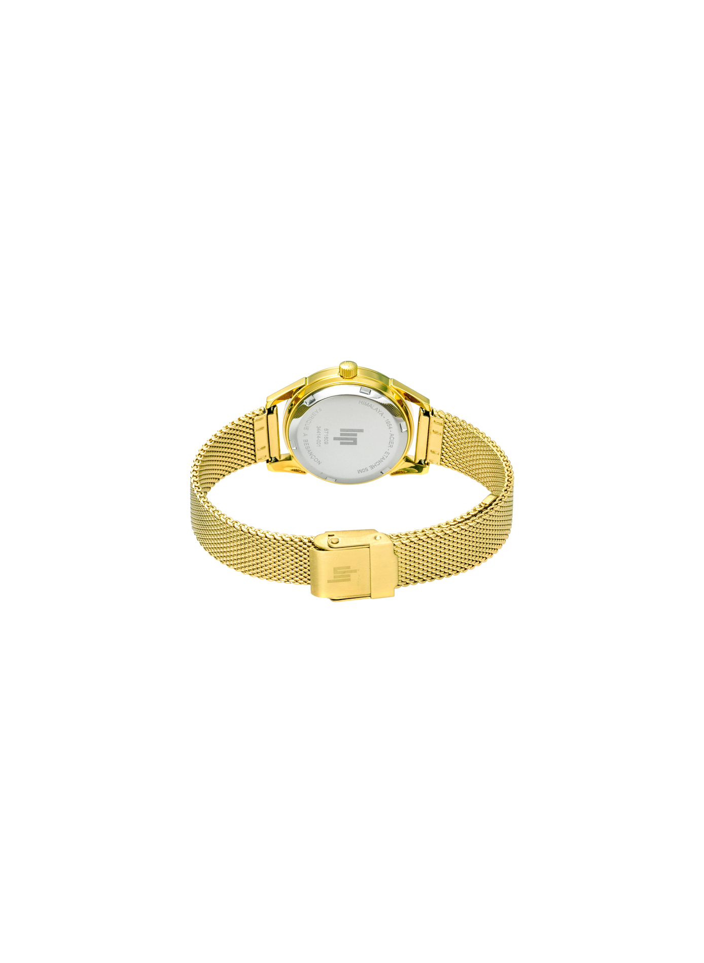 Montre ronde bracelet maille milanaise LIP Blanc